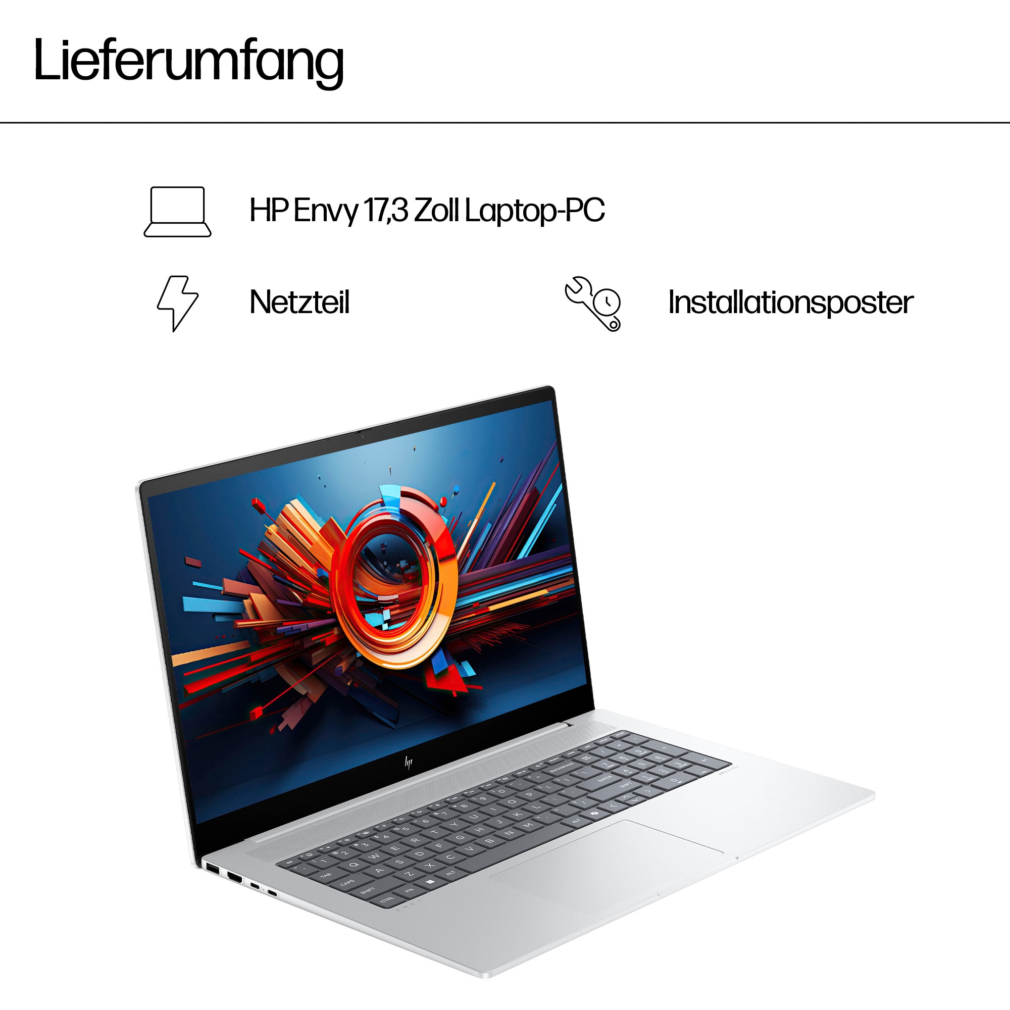 HP Notebook »Envy 17-da0277ng«, 43,9 cm, / 17,3 Zoll, Intel, Core Ultra 7, GeForce RTX 3050, 512 GB SSD
