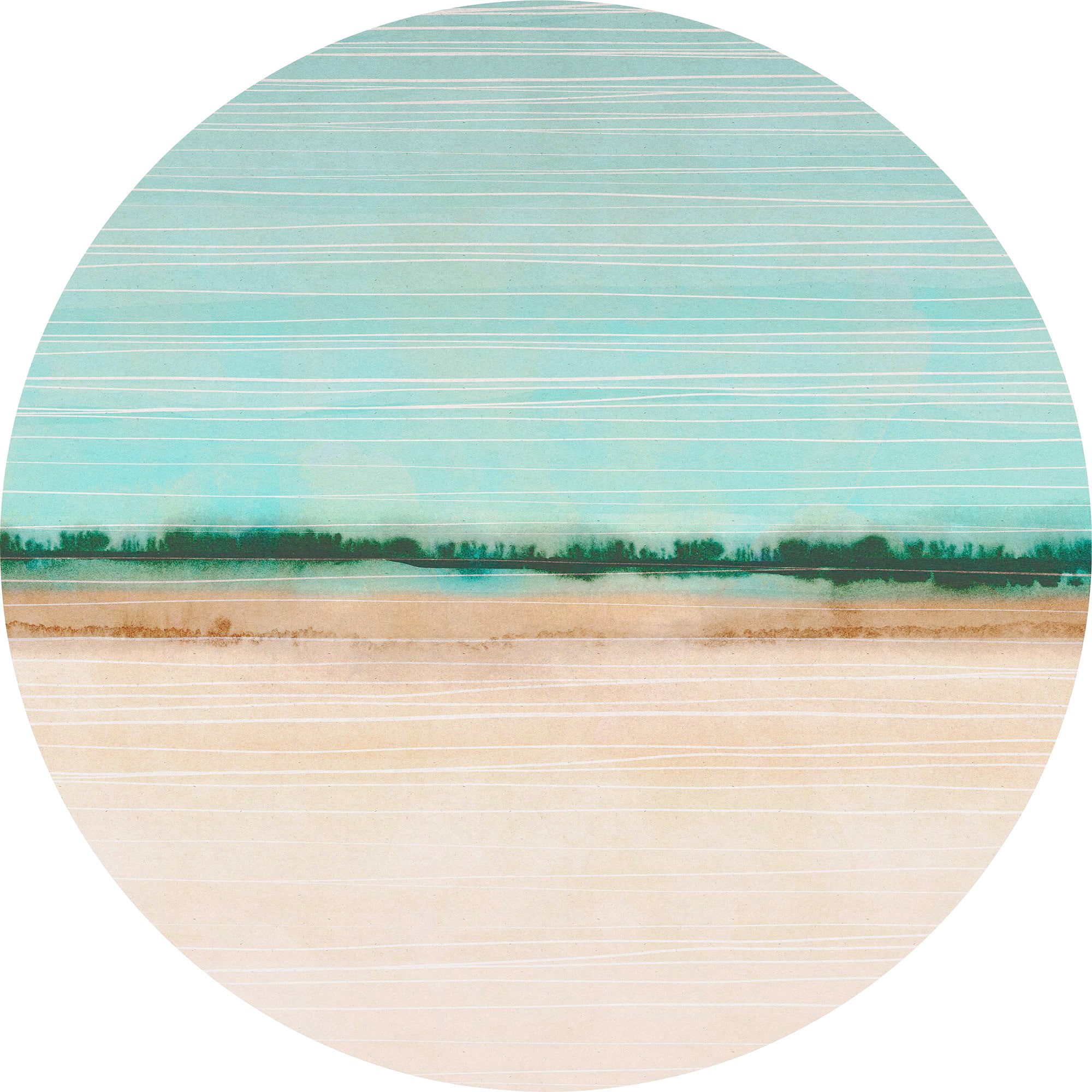 Komar Fototapete »Beachside«, 125x125 cm (Breite x Höhe), rund und selbstklebend