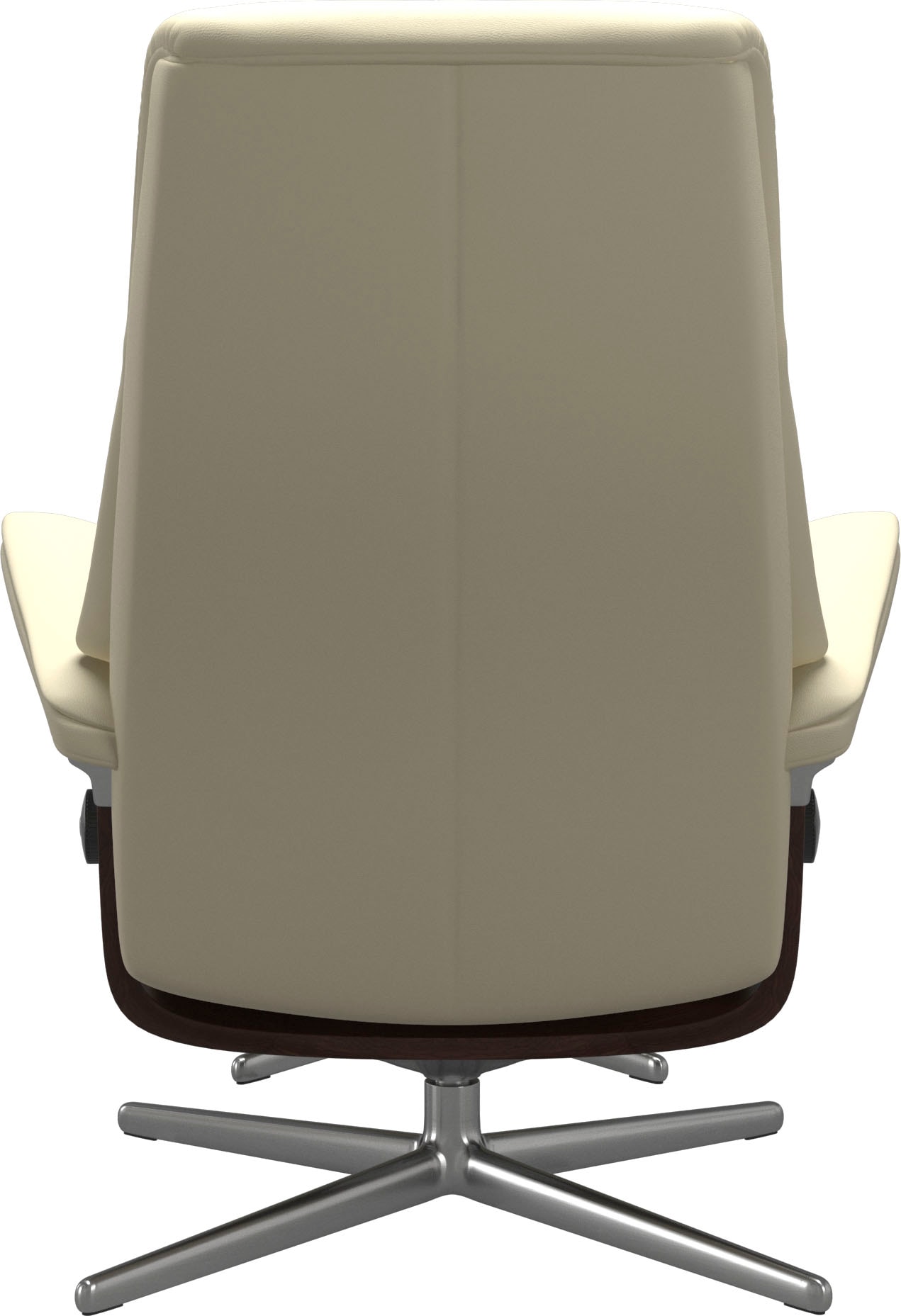 Stressless® Relaxsessel »View«, (Set, Relaxsessel mit Hocker), mit Hocker, mit Cross Base, Größe S, M & L, Holzakzent Braun