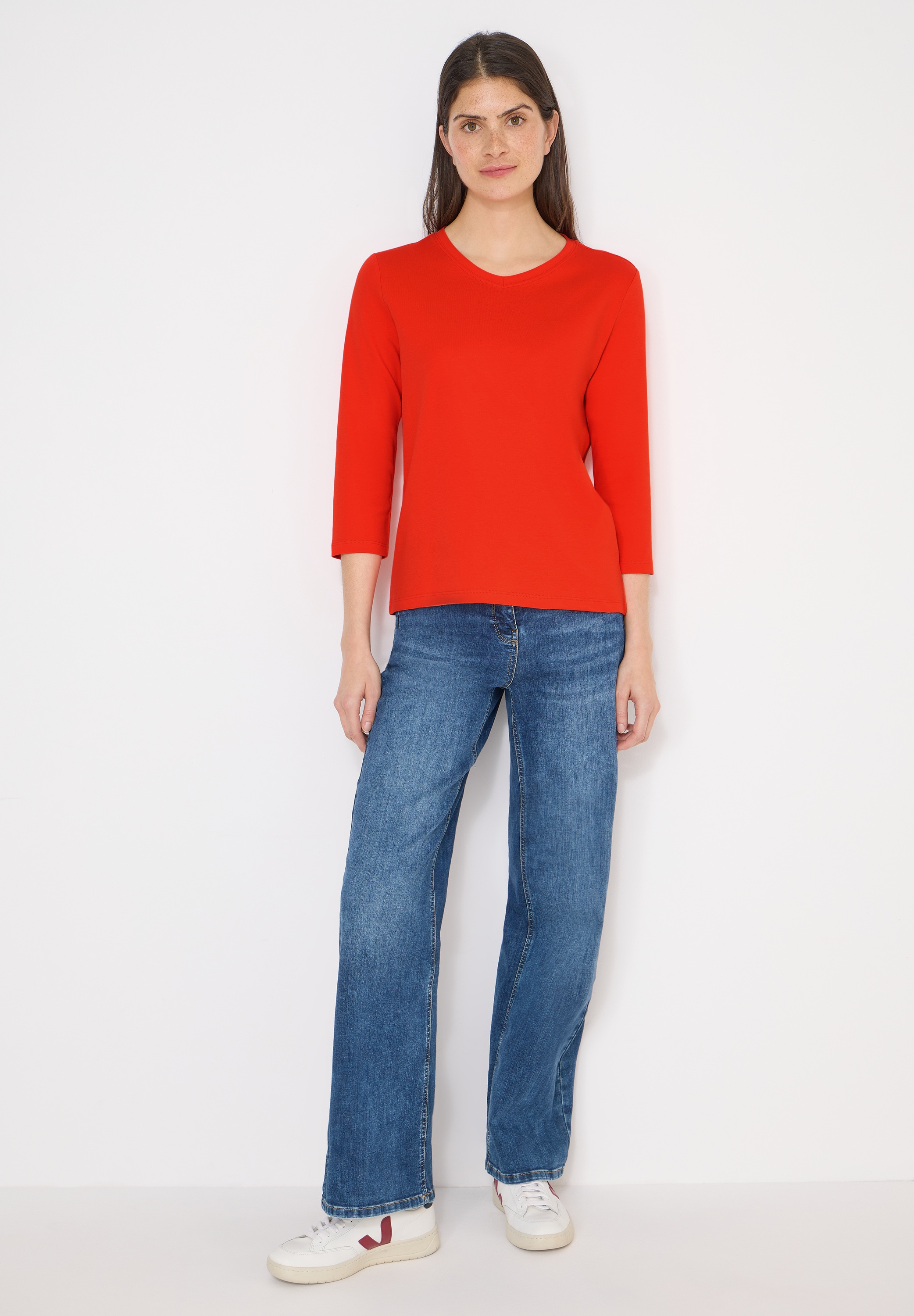 Cecil Langarmshirt aus reiner Baumwolle