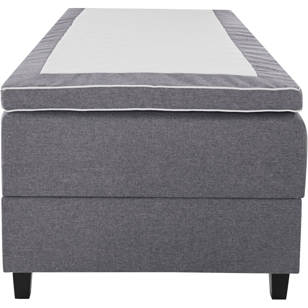 INOSIGN Boxspringbett »Kaarlo«, mit oder ohne Kopfteil, mit Bettkasten, inklusive Matratze und Topper