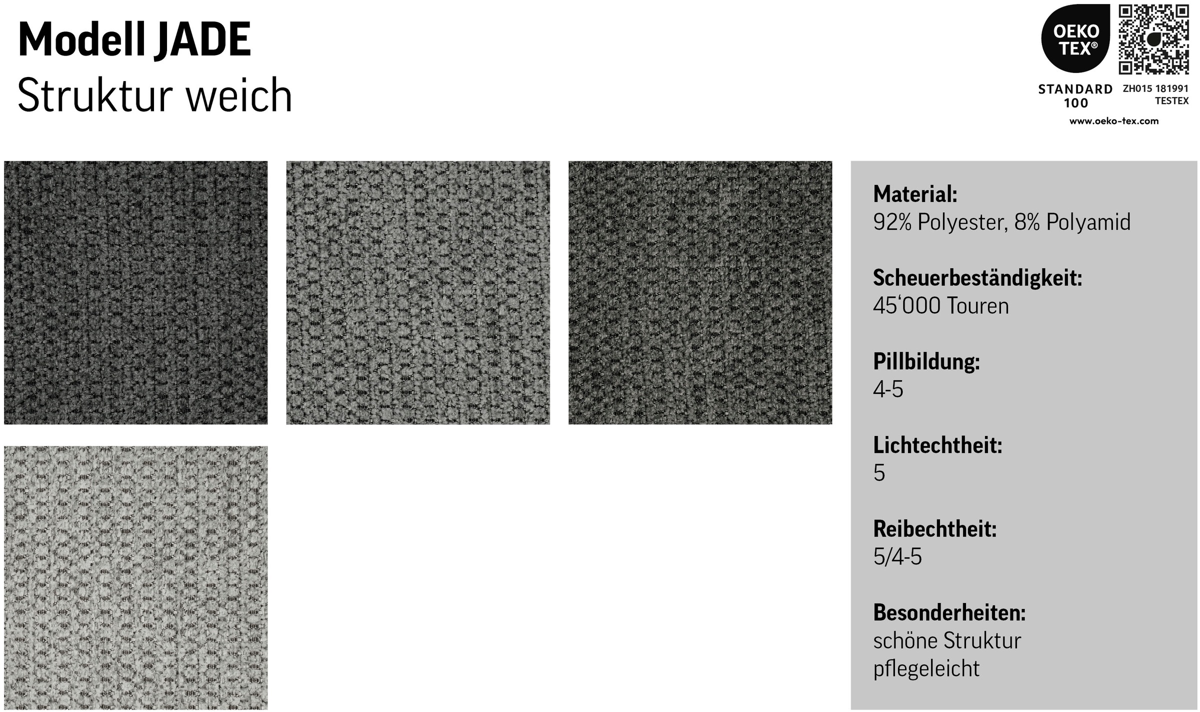 COTTA Ecksofa »Jade - L Form, Sitzbreite 201 cm« inkl. Kopfteilverstellung und Nierenkissen, PUR-Schaumpolsterung
