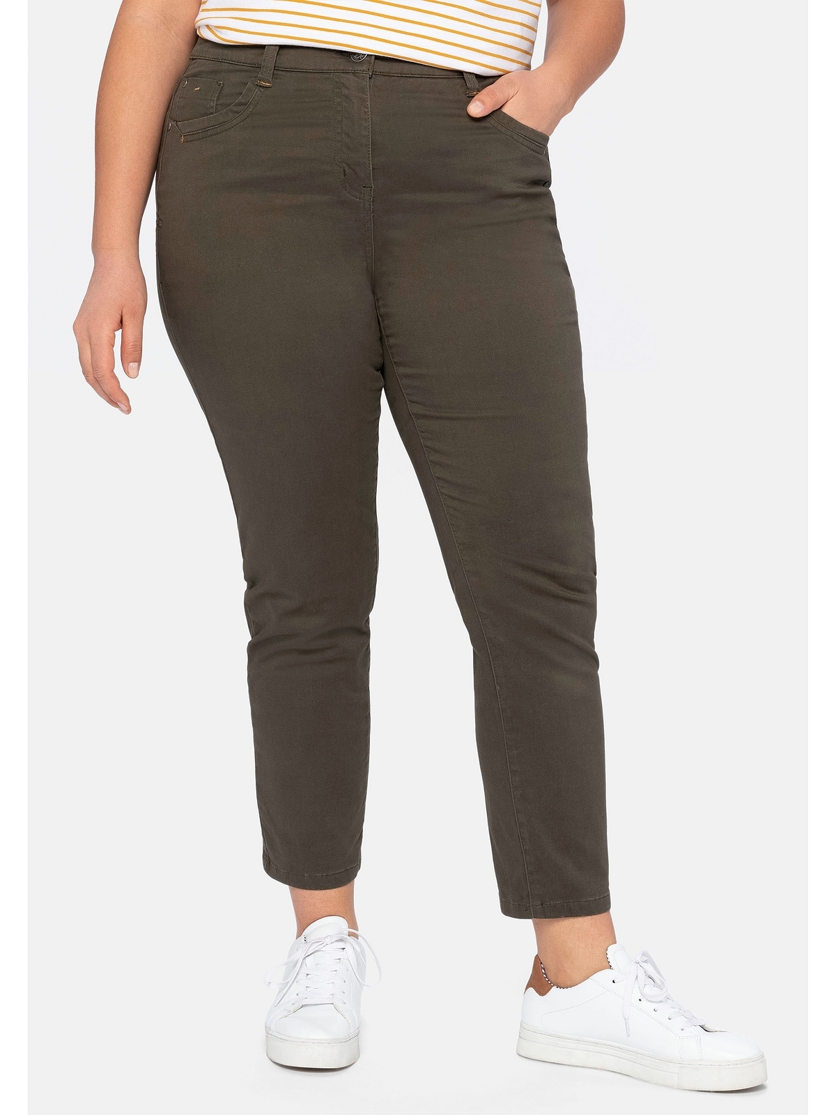 Sheego Stretch-Hose »Die in »Große Größen«, | 5-Pocket-Form Schmale«, online bestellen BAUR