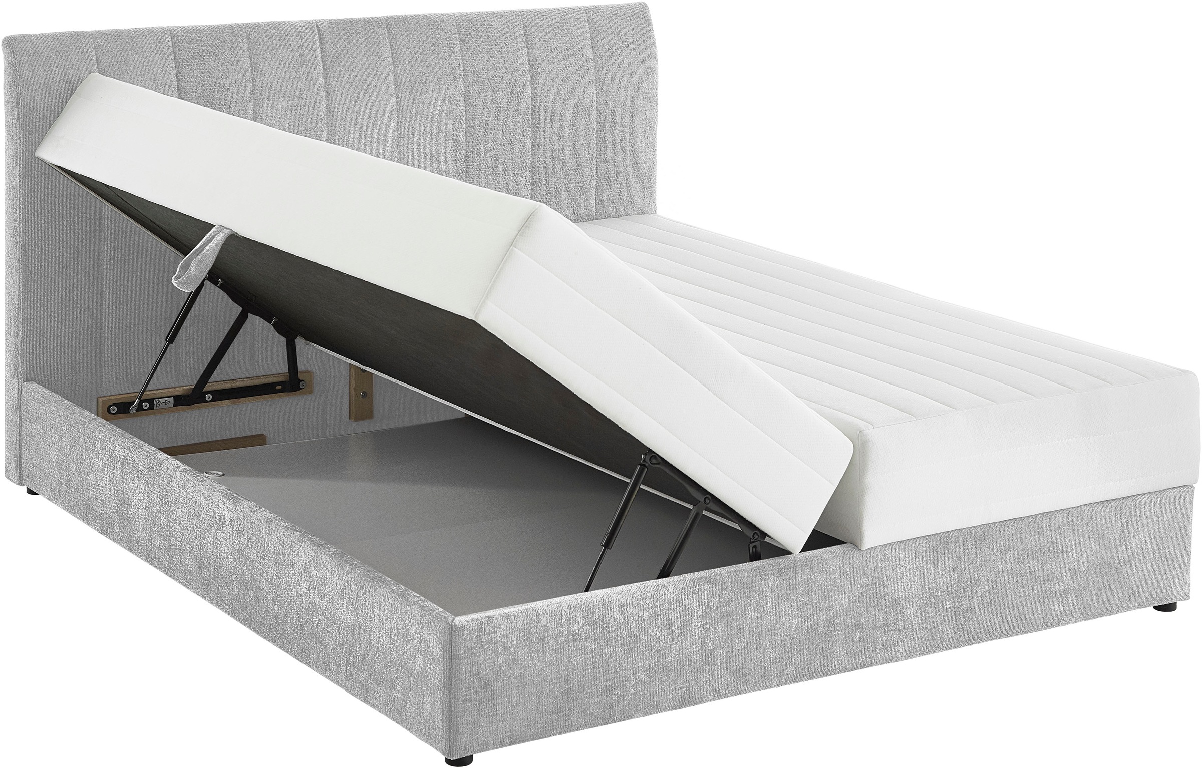 ATLANTIC home collection Boxbett »ALISIA«, mit Taschenfederkern, Bettkasten und Kissenrolle im Originalbezug