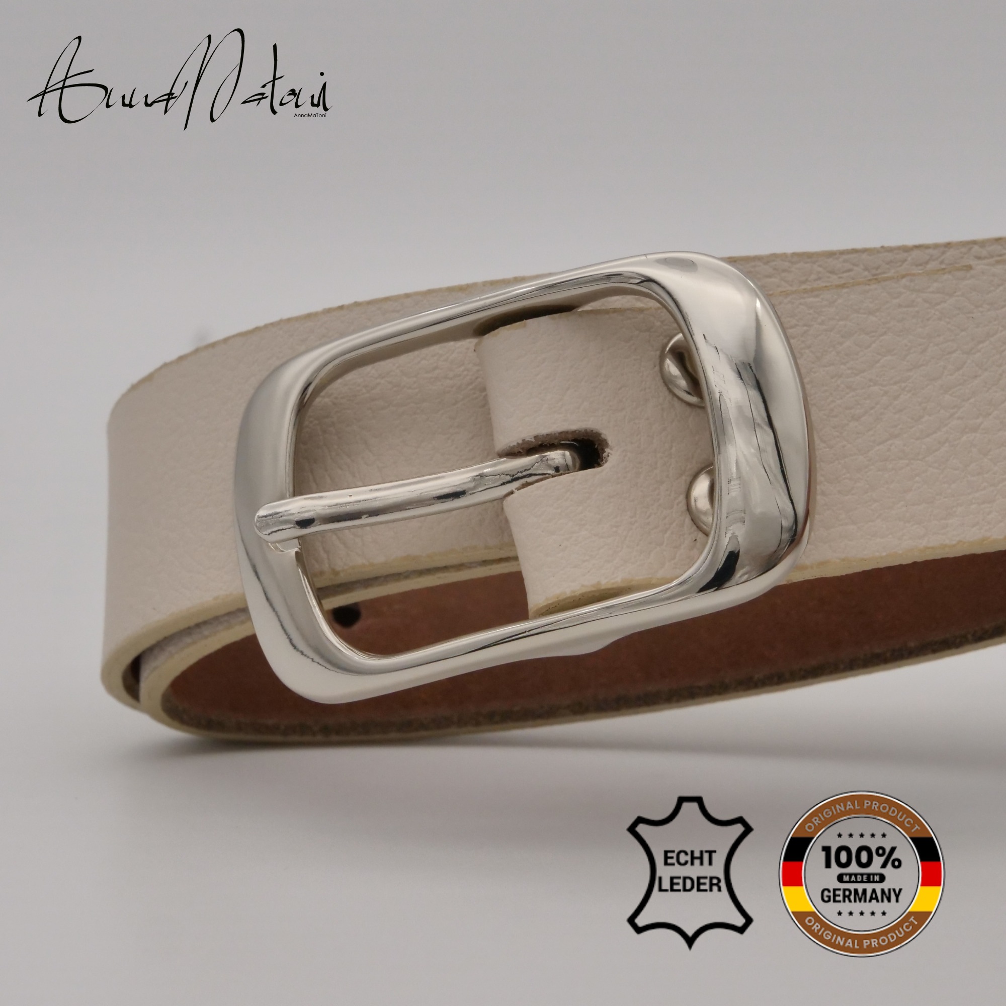 Thumbnail - AnnaMatoni Ledergürtel "AnnaMatoni Damen Ledergürtel in hochwertigem Veganem Nappa 3cm"