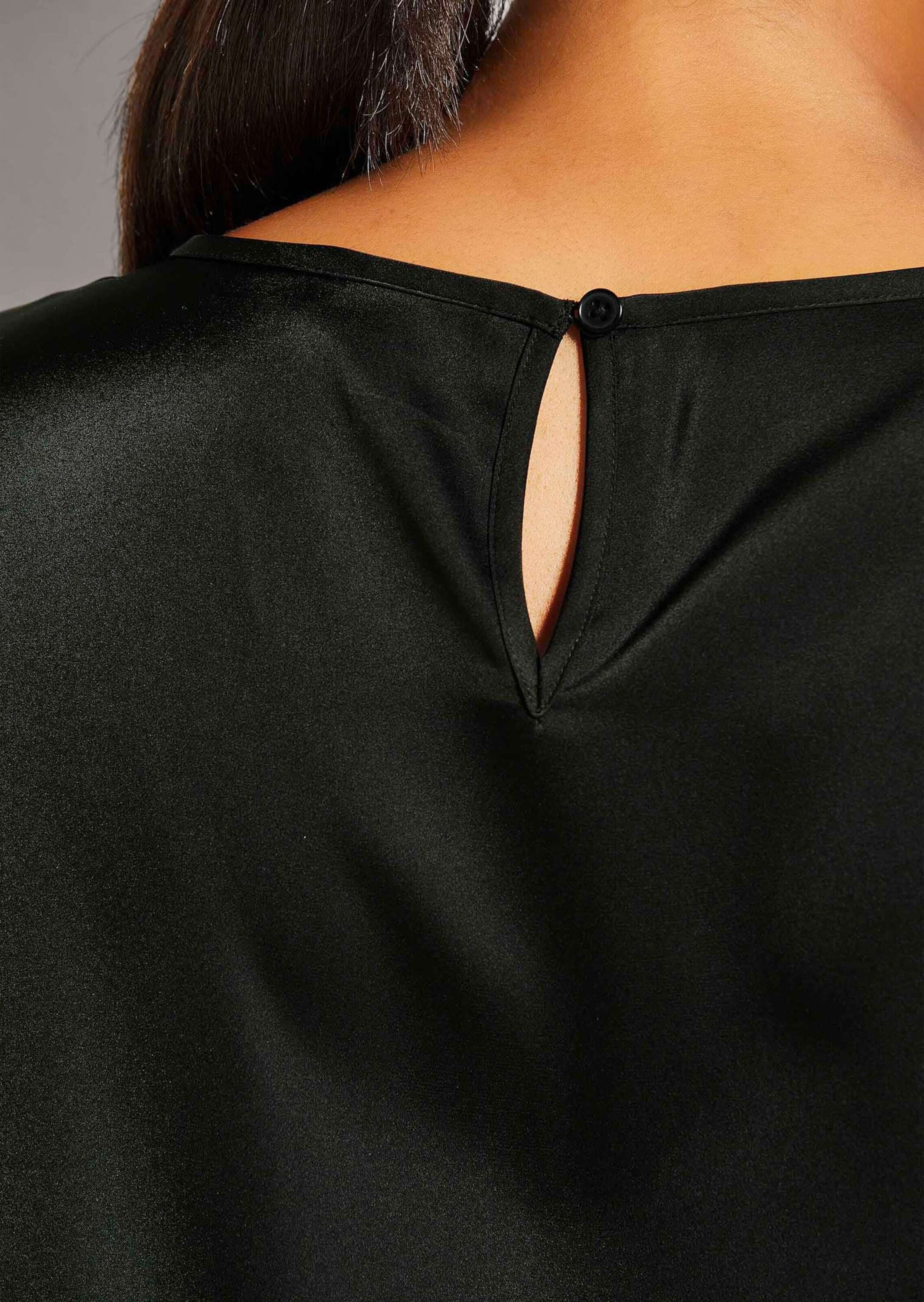 MADELEINE Shirtbluse »Blusenshirt Kurzes Satin-Shirt in trendstarker A-Linie«