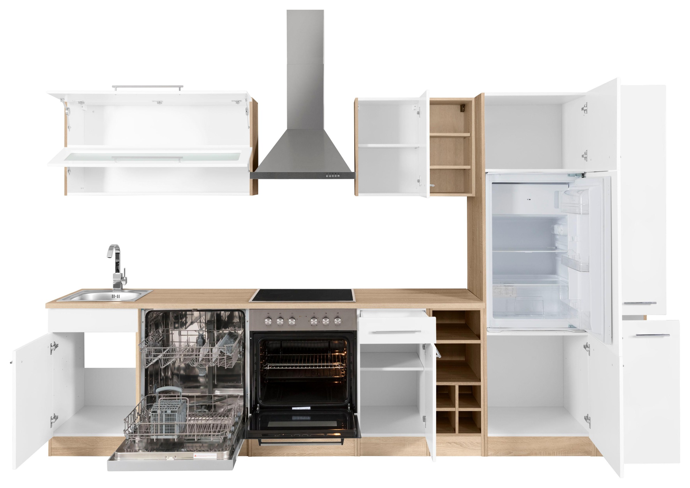 KOCHSTATION Küchenzeile »KS-Eton« ohne E-Geräte, Breite 330 cm