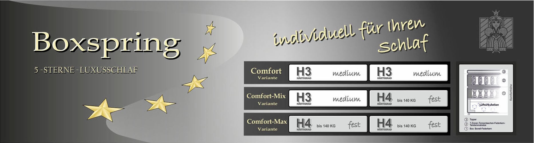 Jockenhöfer Gruppe Boxspringbett »Amy in Cord« mit Bettkasten und Kaltschaum-Topper, erhältlich in 120, 140 & 180cm