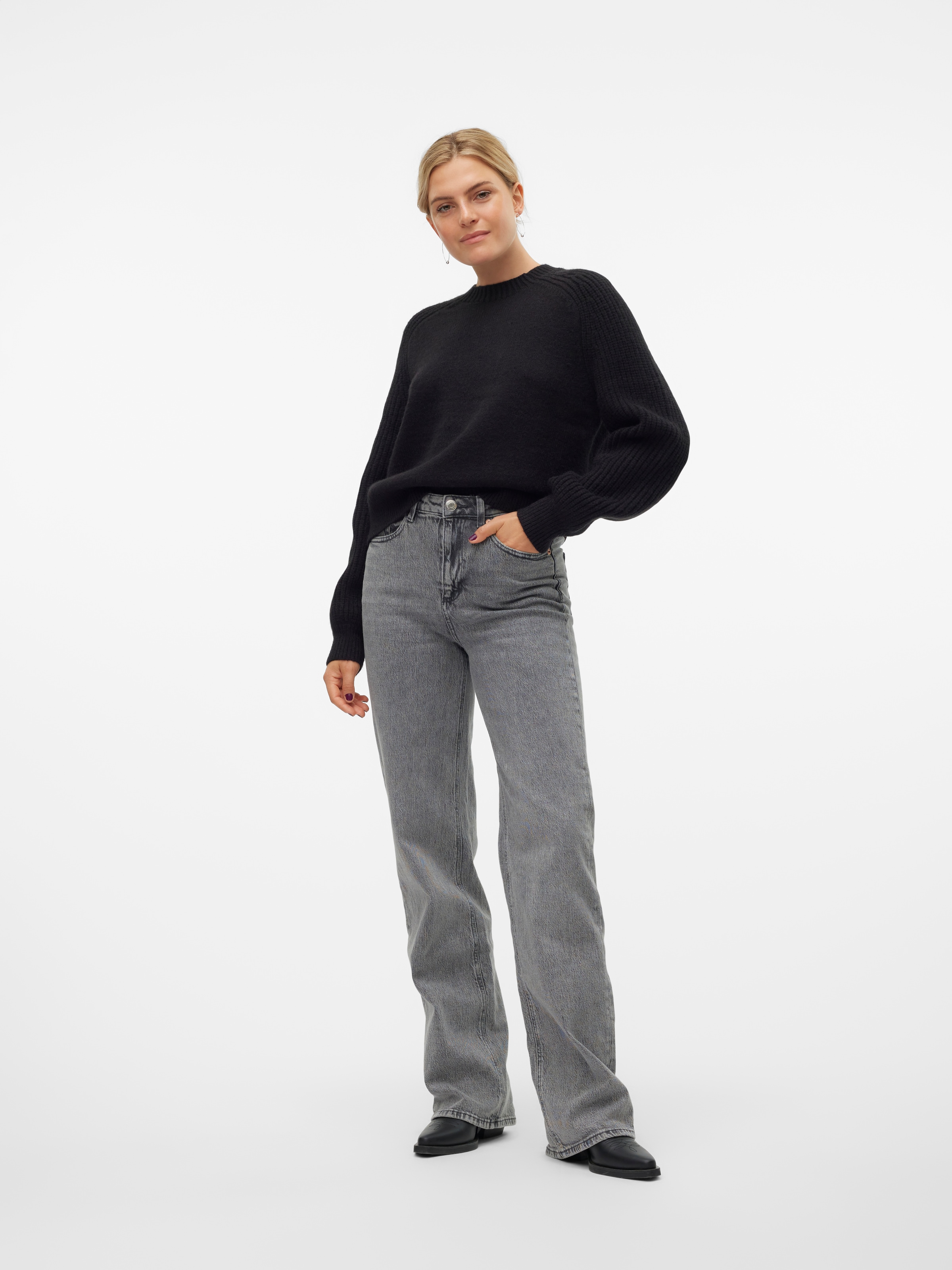 Vero Moda Rundhalspullover »VMENYA LS O-NECK PULLOVER BOO«