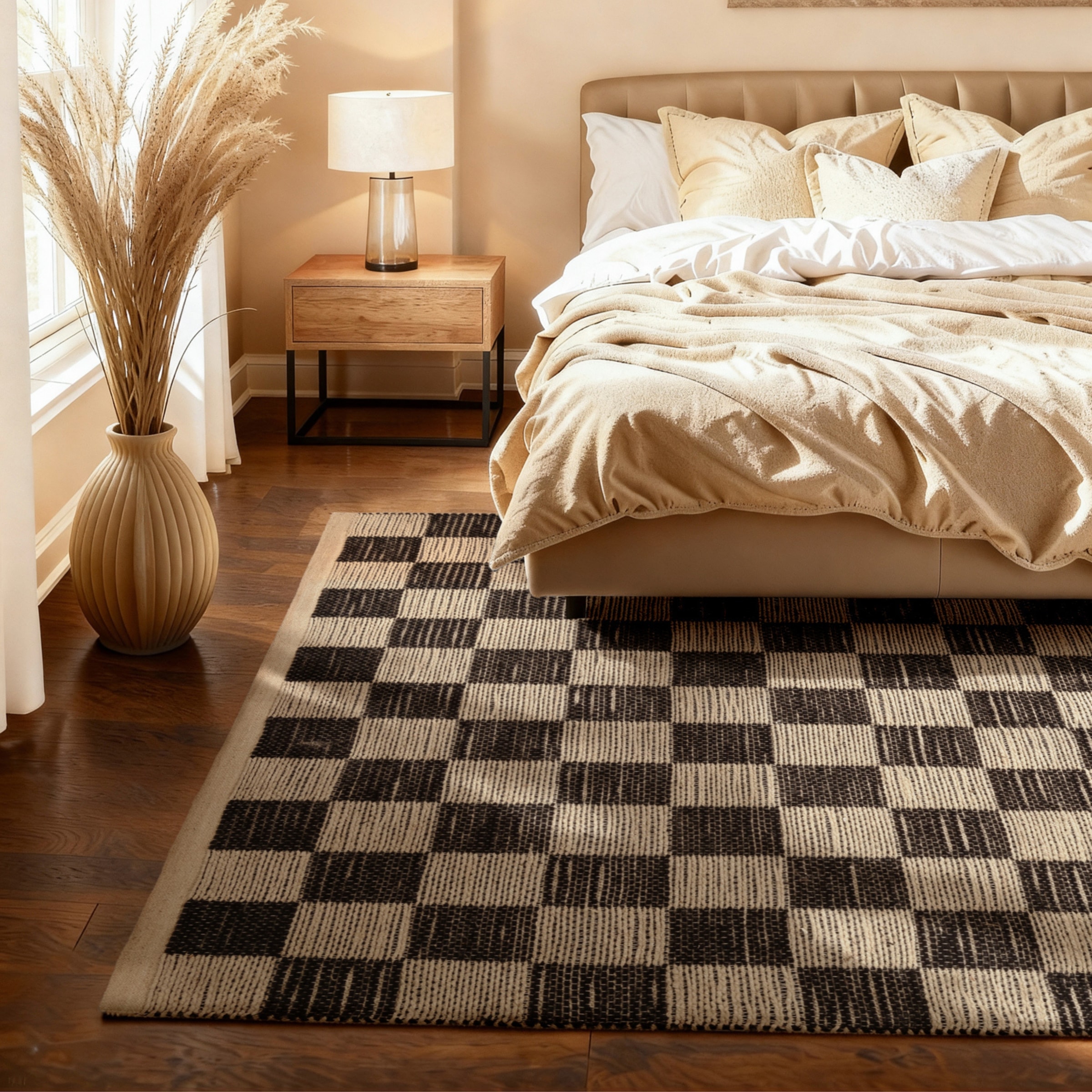 Teppich HANSE HOME "Rex", natur, weiß, schwarz, B:200cm H:7mm L:300cm, Baumwolle, Jute, Teppiche, Teppich, Jute, Handgemacht, Wohnzimmerteppich, Naturteppich, Wohnzimmer, Läufer