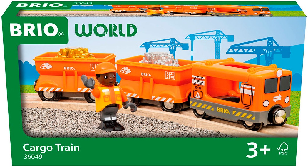 BRIO® Spielzeug-Eisenbahn »BRIO® WORLD, Güterzug«, (Set, 6 tlg.), FSC® - schützt Wald - weltweit