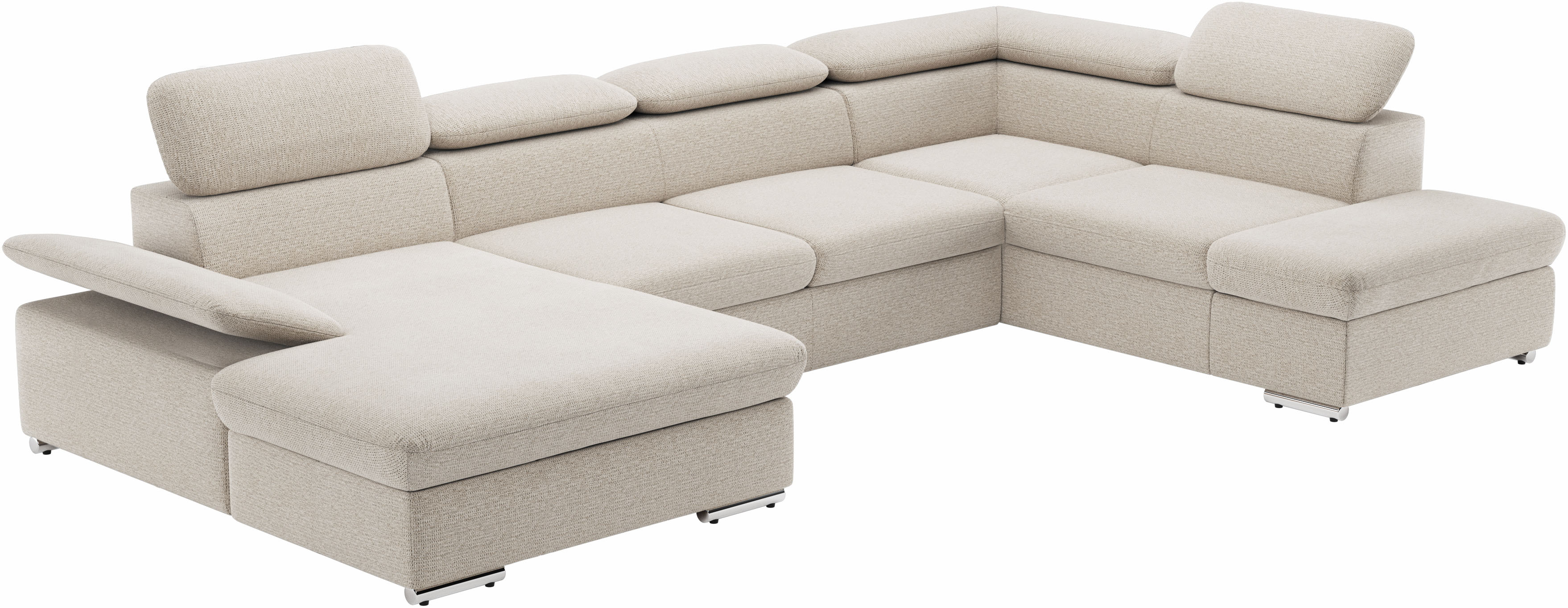 Thumbnail - sit&more Wohnlandschaft "Valantine U-Form, B: 349 cm" mit Arm- & Kopfteilverstellung, optional mit Bettfunktion