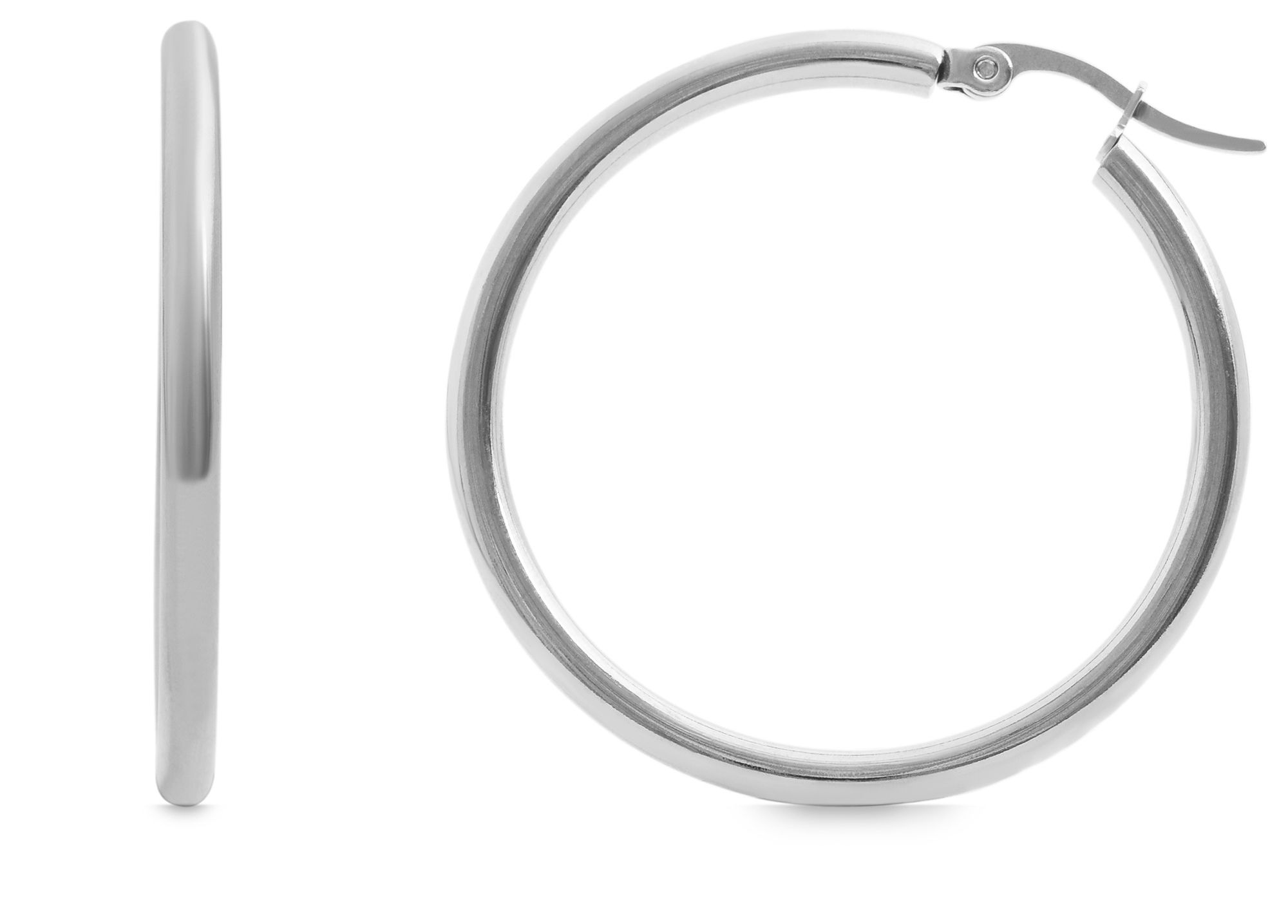 Adelia´s Klappcreolen »Damen Ohrringe – Klappcreole aus Edelstahl« Ideal als Geschenk – dezent und elegant