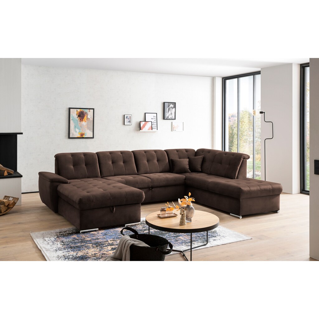 exxpo - sofa fashion Wohnlandschaft »Durango, U-Form«, (4 St.)