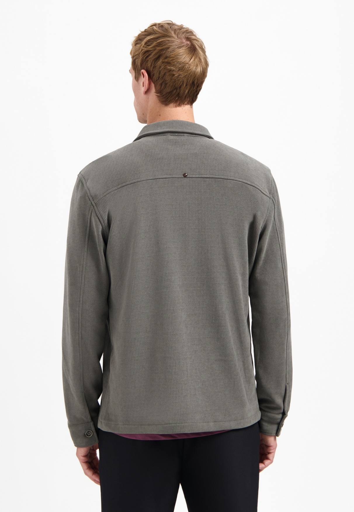 NO EXCESS Langarmhemd »No Excess Overshirt mit Knopfleiste«