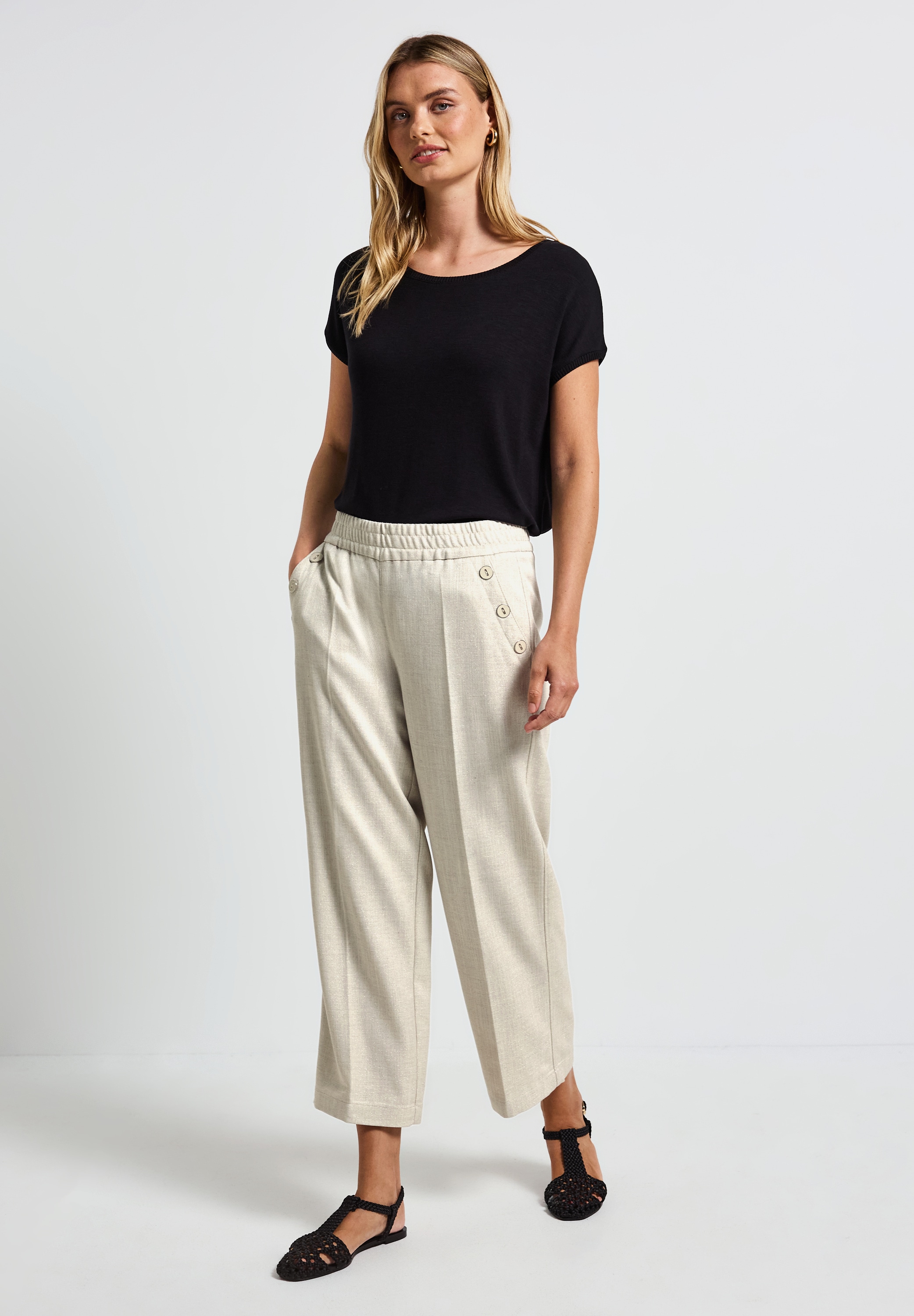 STREET ONE Stoffhose, High Waist
