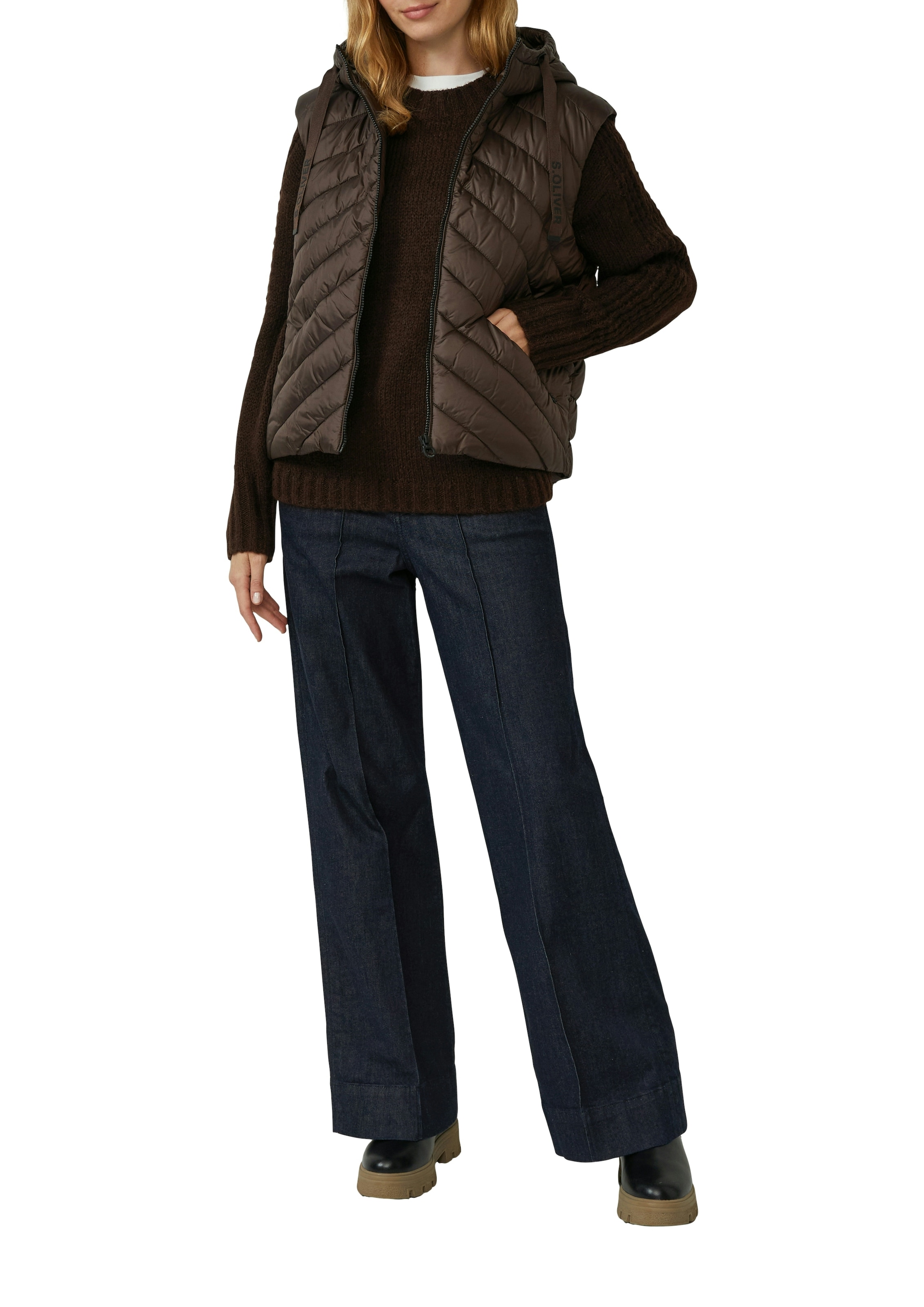 s.Oliver Strickpullover mit Rippbündchen