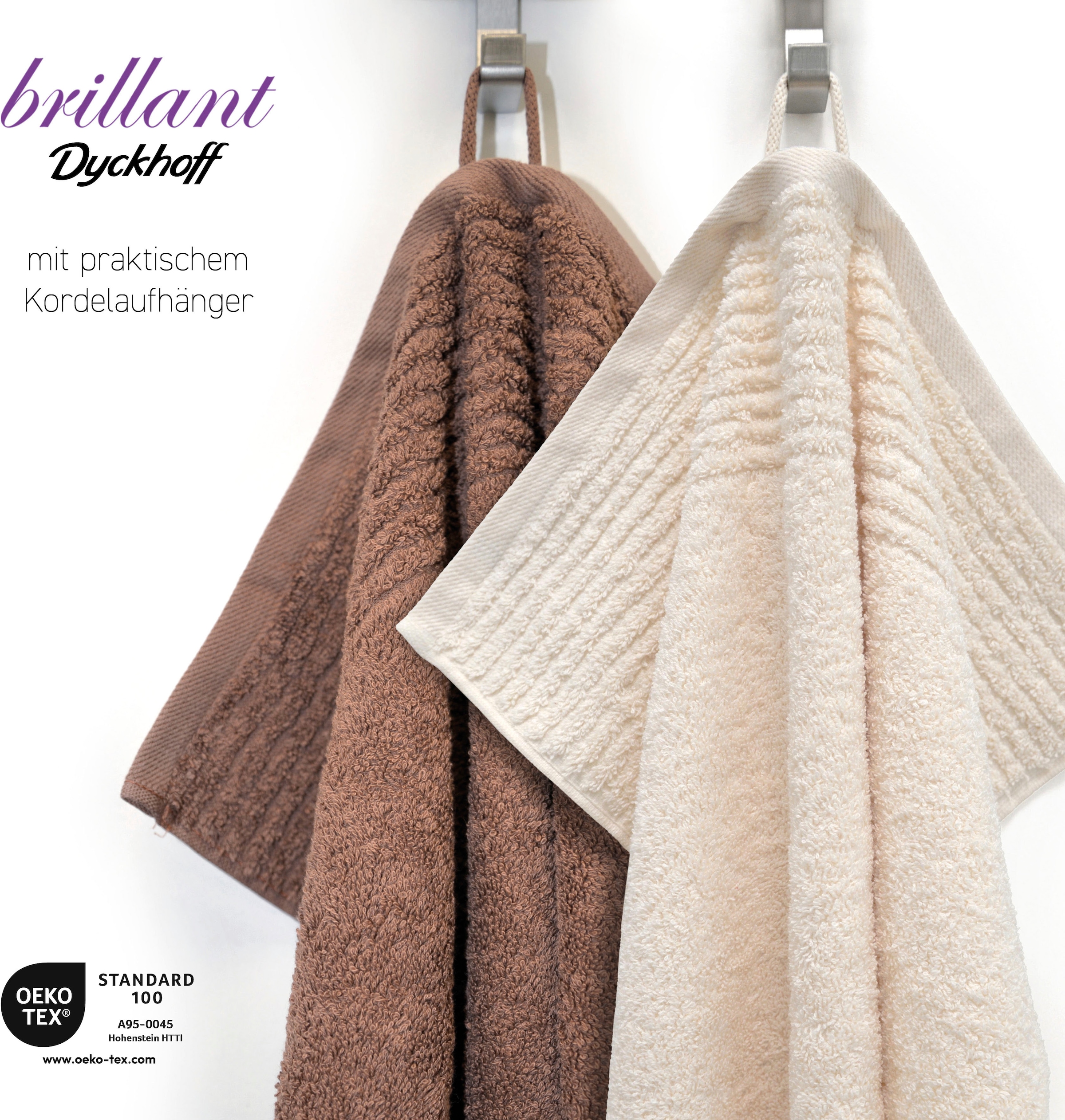 Dyckhoff Handtuch Set »Brillant« Set 6 Stk. Walkfrottee mit Streifenbordüre;4 Handtücher (50x100cm), 2 Duschtücher (70x140cm)