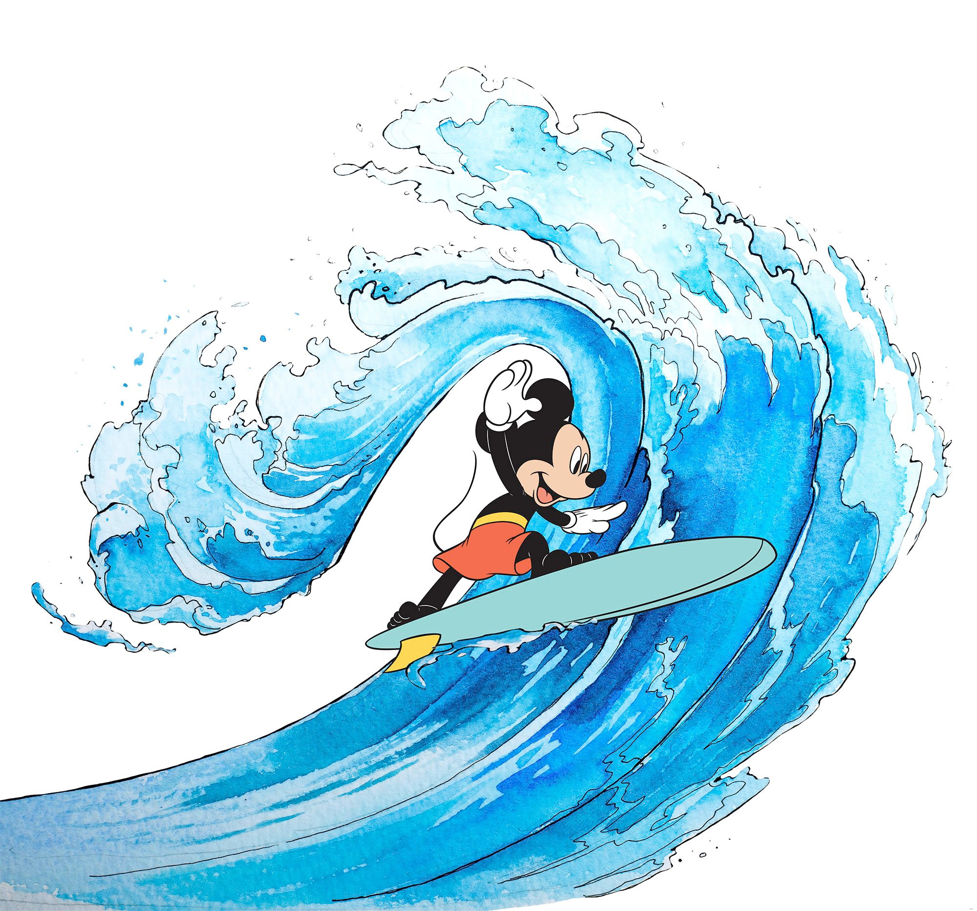 Komar Vliestapete »Mickey Surfing« 300x280 c...