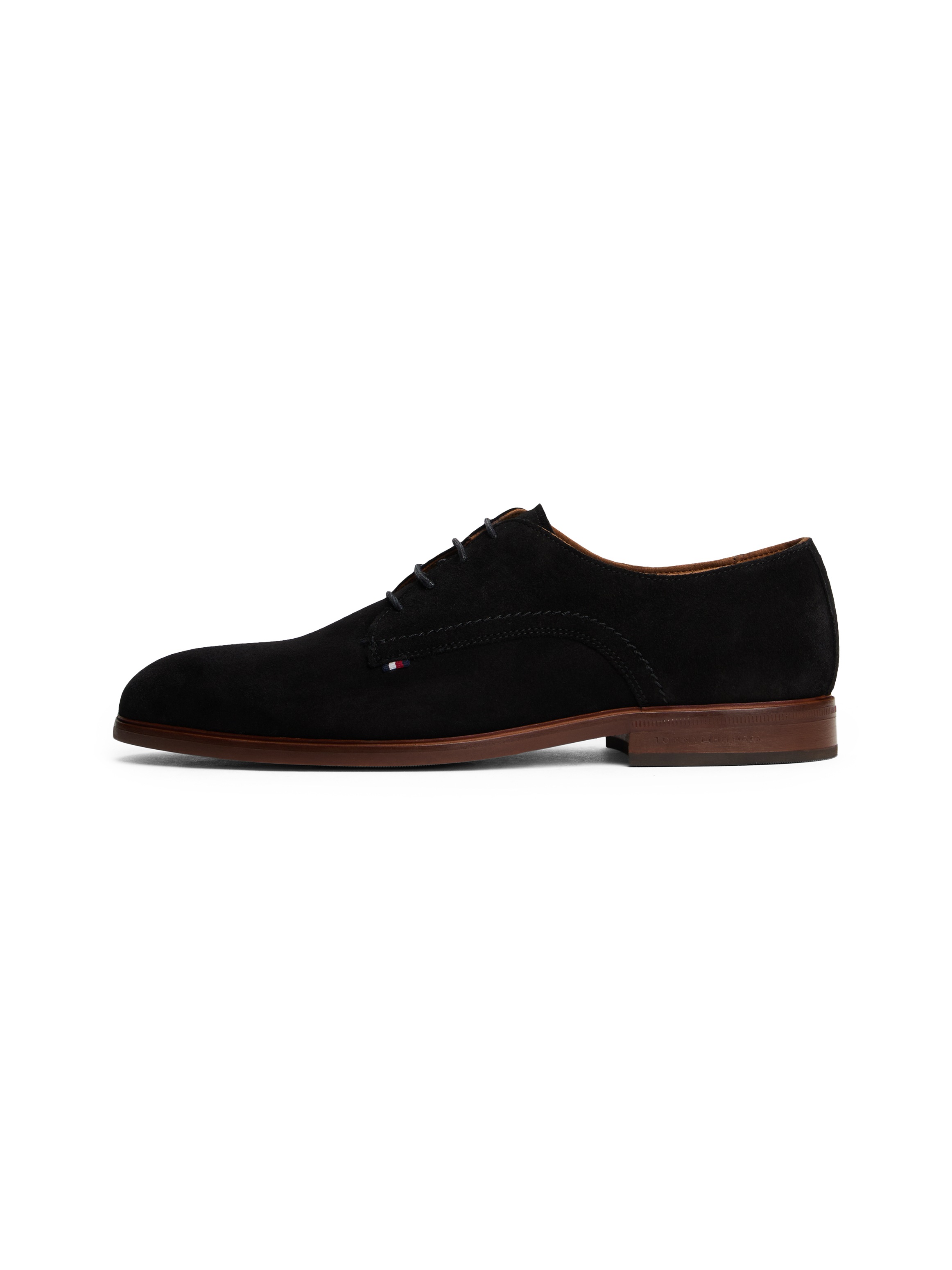 Tommy Hilfiger Schnürschuh »HILFIGER DRESS SUEDE SHOE«, Abendschuh, Businessschuh mit kleiner Logoflagge