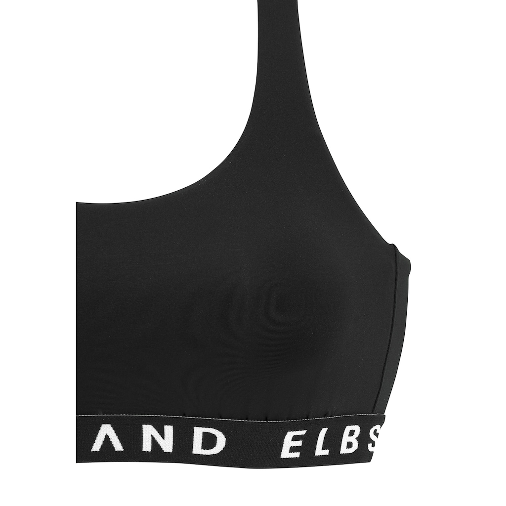 Elbsand Bustier-Bikini, mit kontrastfarbenen Schriftzügen