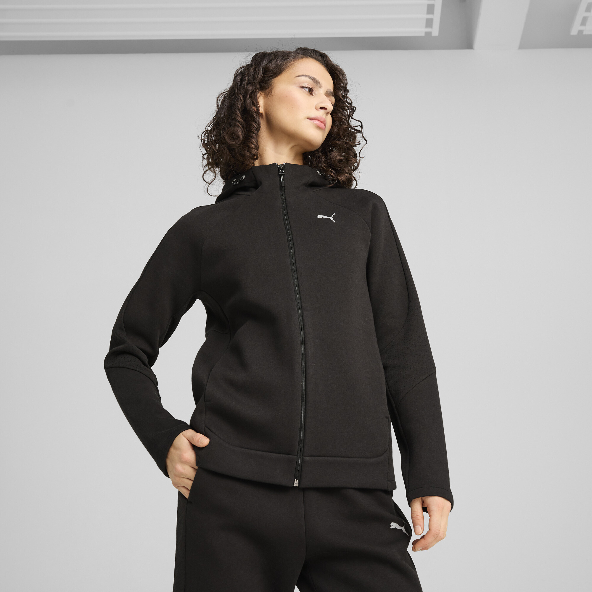 Thumbnail - PUMA Sweatjacke "evoStripe Kapuzenjacke Damen"