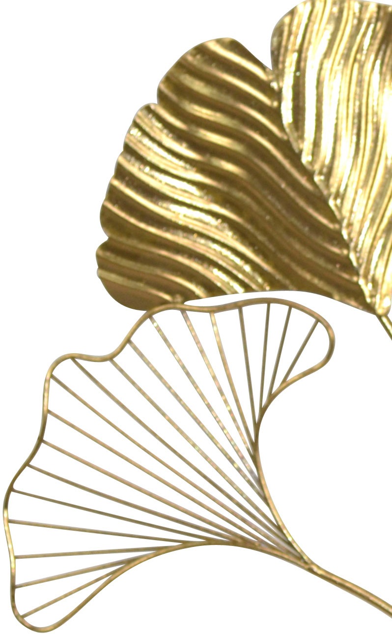HOFMANN LIVING AND MORE Wanddekoobjekt "Wanddekoration" Ginkgo-Blätter gold günstig online kaufen