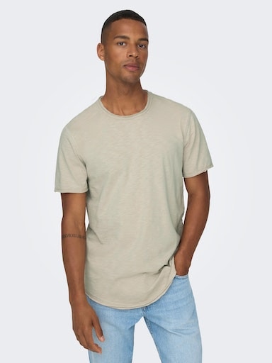 ONLY & SONS Rundhalsshirt "ONSBENNE LONGY SS TEE NF 7822 NOOS"