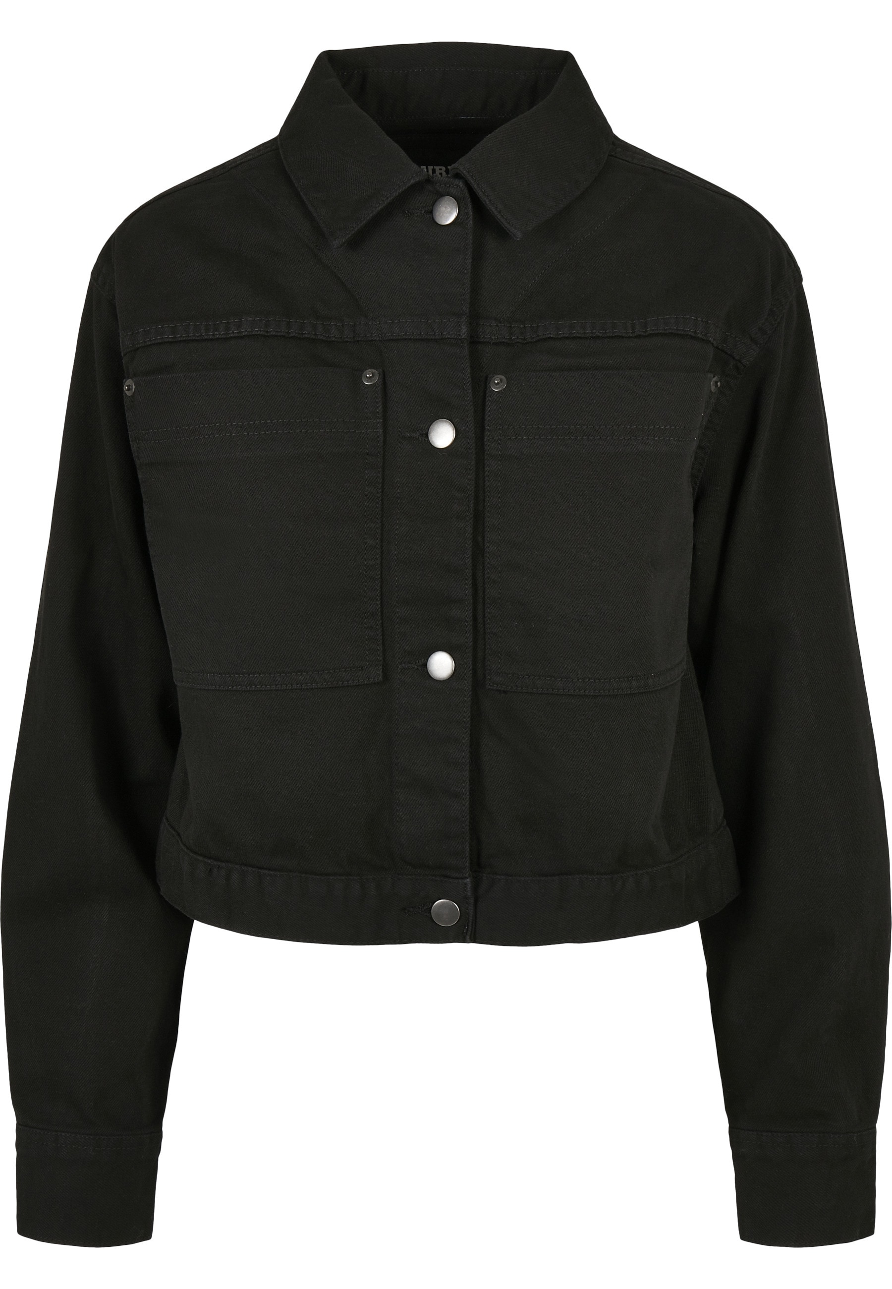 URBAN CLASSICS Outdoorjacke "Urban Classics Damen Ladies Short Boxy Worker Jacket" 1 Stk. tlg. ohne Kapuze