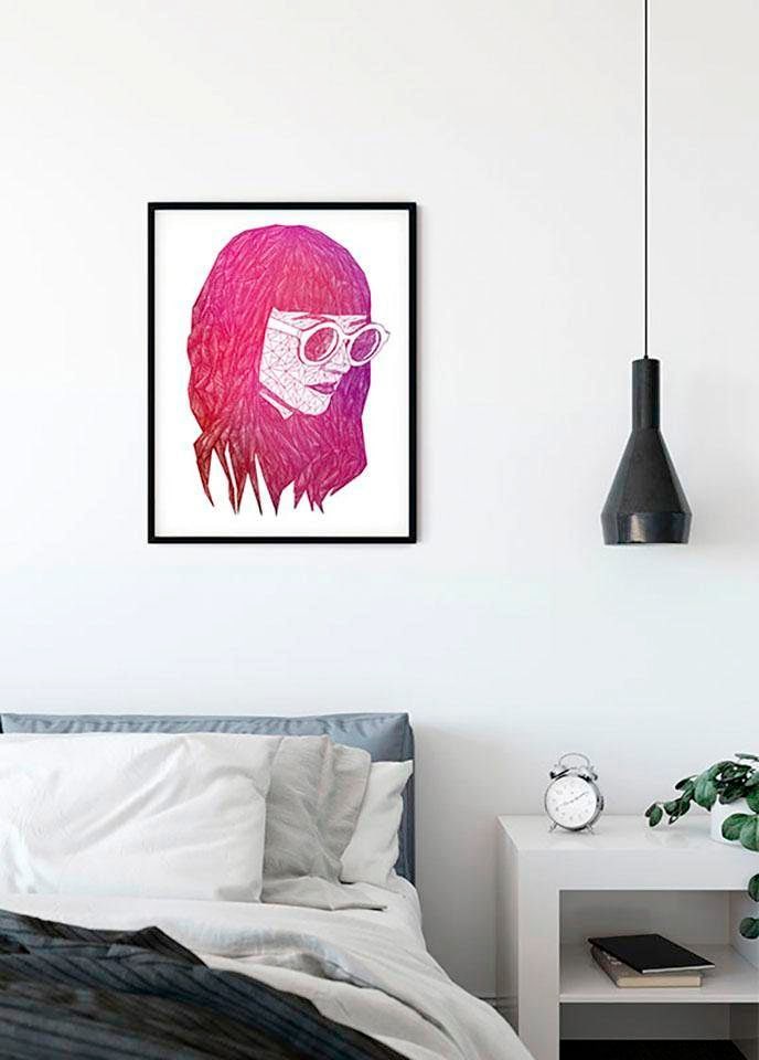 Komar Poster »Grid Pink«, Porträts, (1 St.), Kinderzimmer, Schlafzimmer,  Wohnzimmer | BAUR