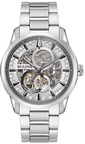 Bulova Mechanische Uhr »96A267«, Armbanduhr, Herrenuhr, Damenuhr, Automatik, Edelstahlarmband