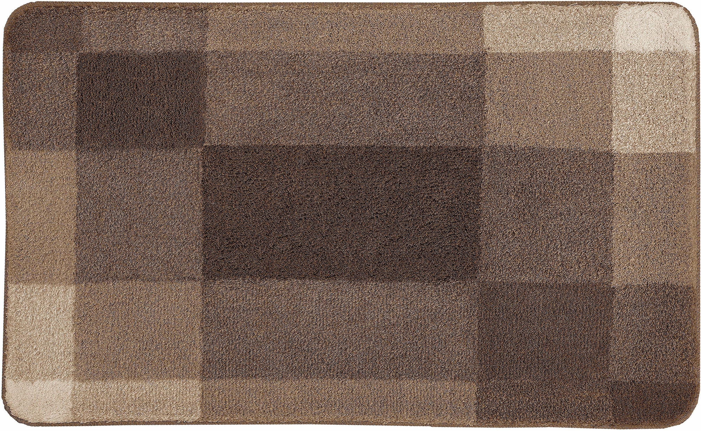 MEUSCH Badematte »Mix«, rutschhemmend beschichtet, fußbodenheizungsgeeignet-schnell trocknend, Badteppich, modernes geometrisches Design, Ton in Ton Farbabstufung