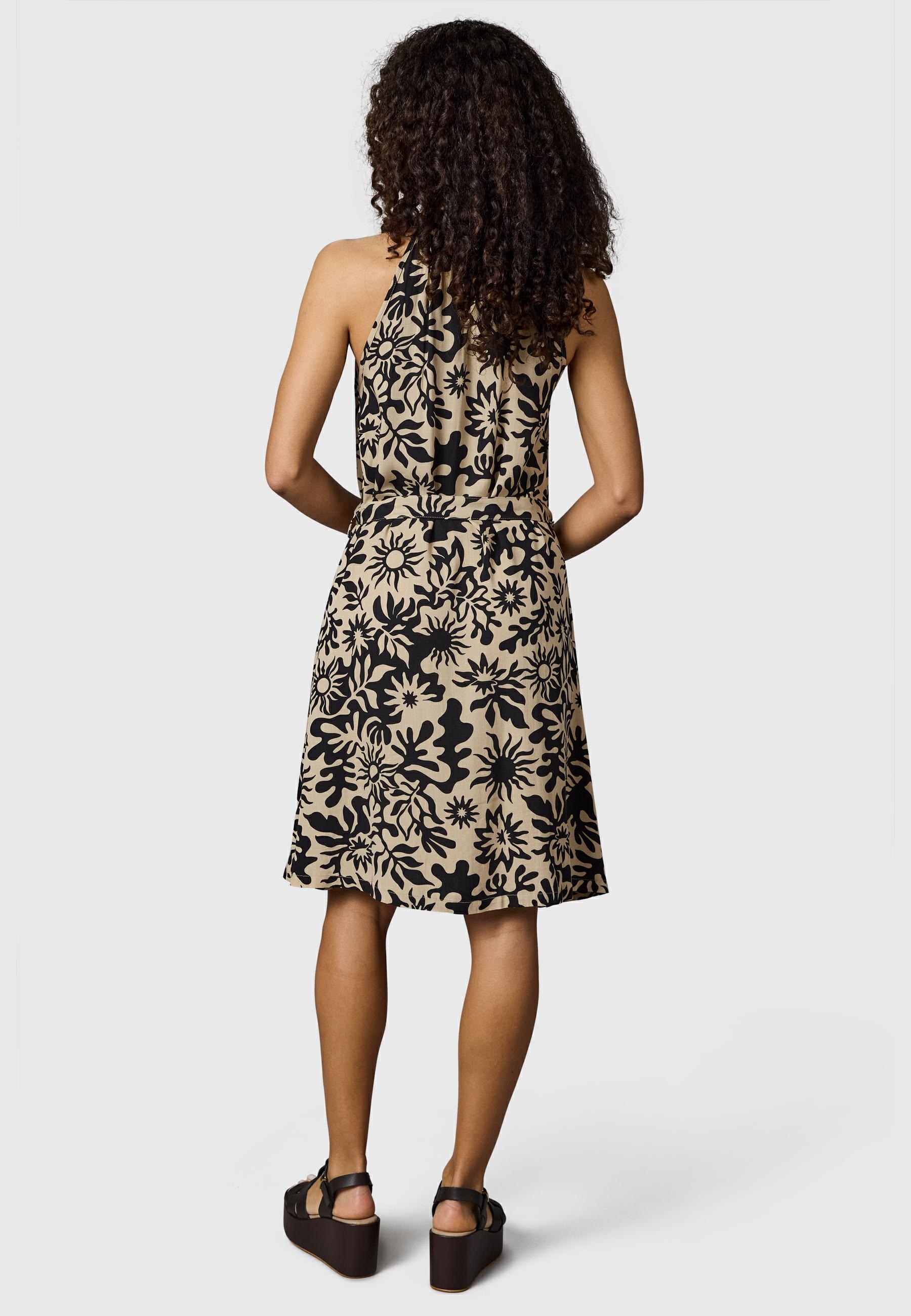 Ragwear A-Linien-Kleid »Angylee Print YOUMODO« Eingrifftaschen Leichtes Sommerkleid mit Bindegürtel