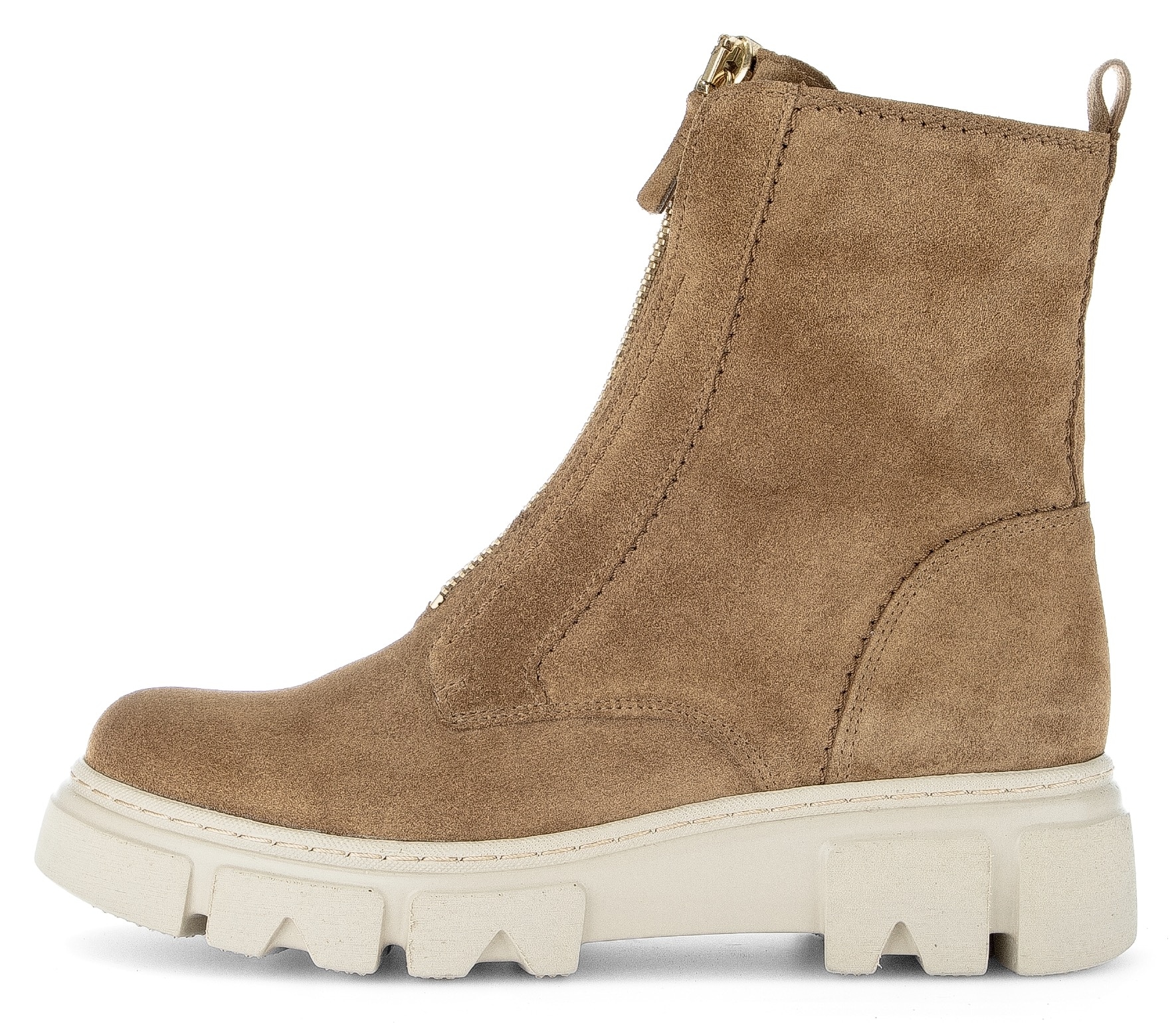 Gabor Stiefelette, Plateau, Boots mit goldfarbenem Front-Reißverschluss
