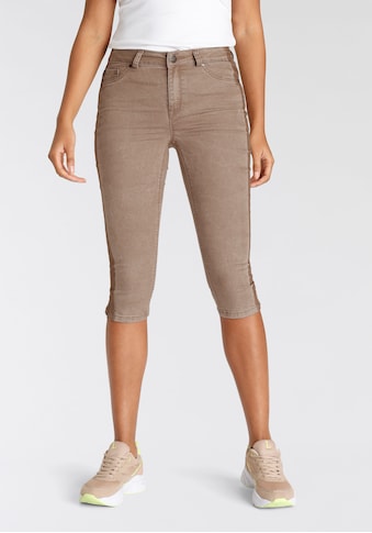 Caprijeans »Ultra Stretch«, High Waist mit seitlichem Streifen