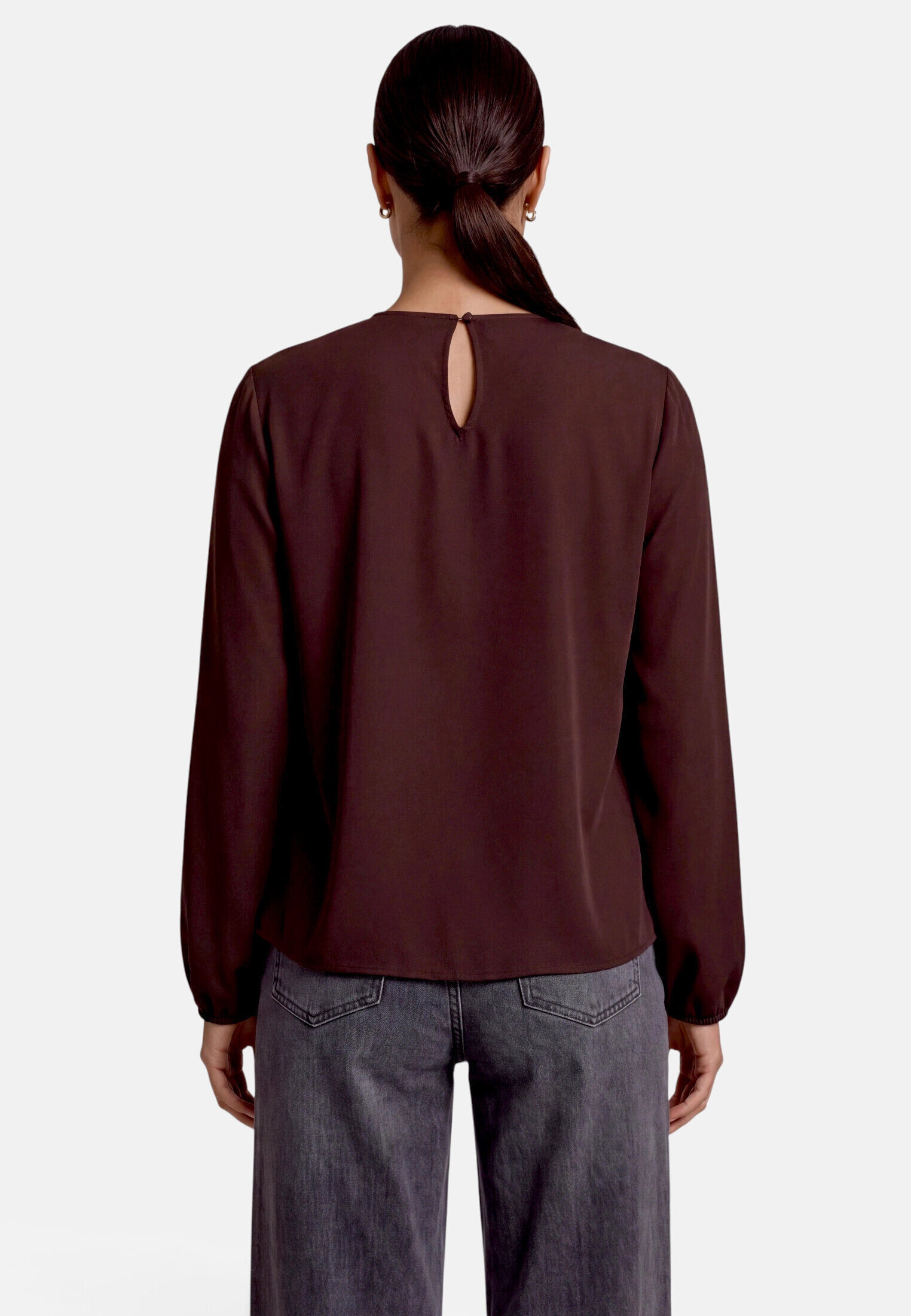 Zero Klassische Bluse »Damen unifarben«