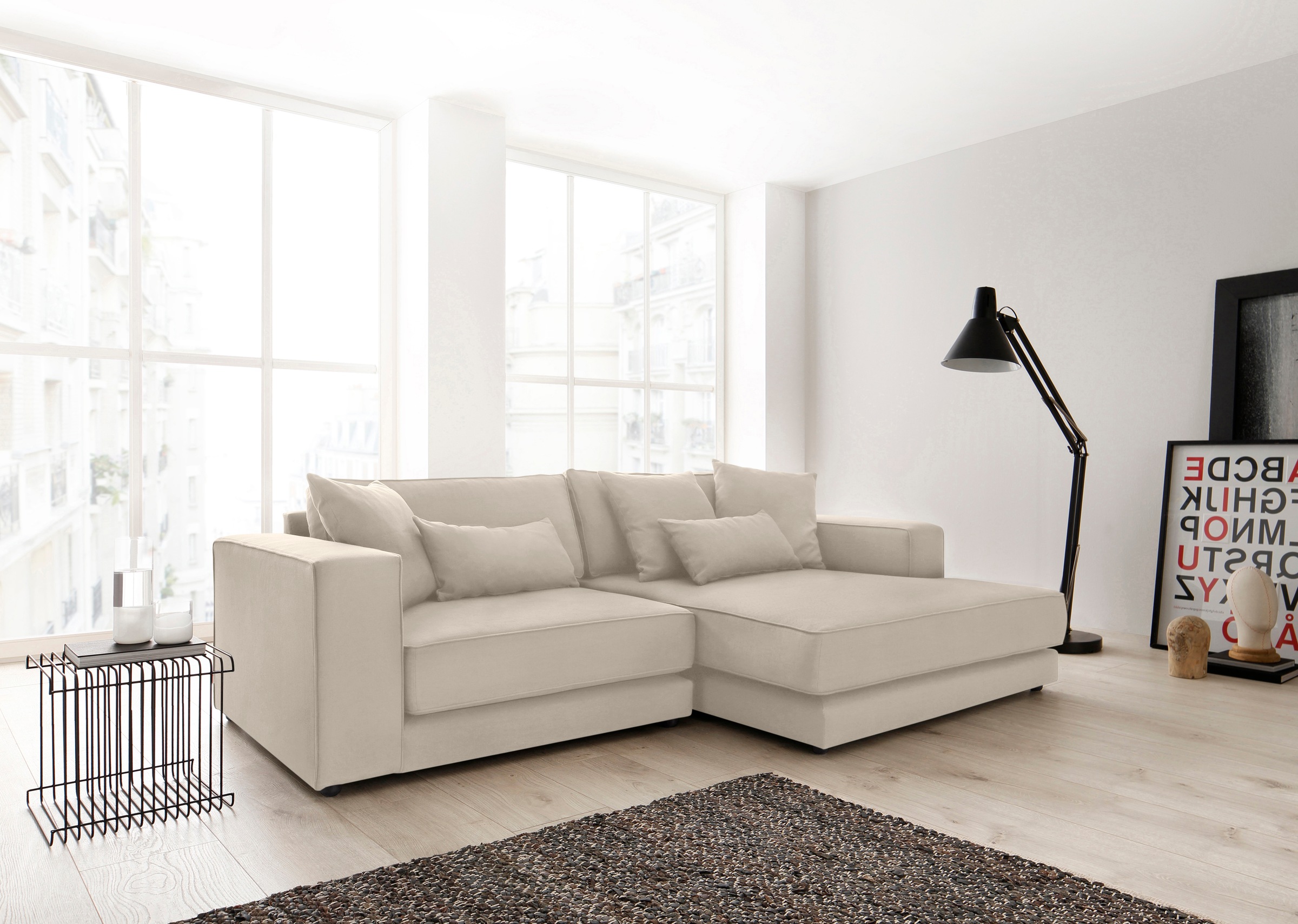 OTTO products Sofa-Eckelement "Grenette", Modulsofa, im Baumwoll-/Leinenmix günstig online kaufen