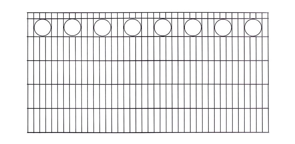 KRAUS Doppelstabmattenzaun »Schmuckmatte-60x40«, anthrazit, 100 cm hoch, 5 Elemente für 10 m, 6 Pfosten