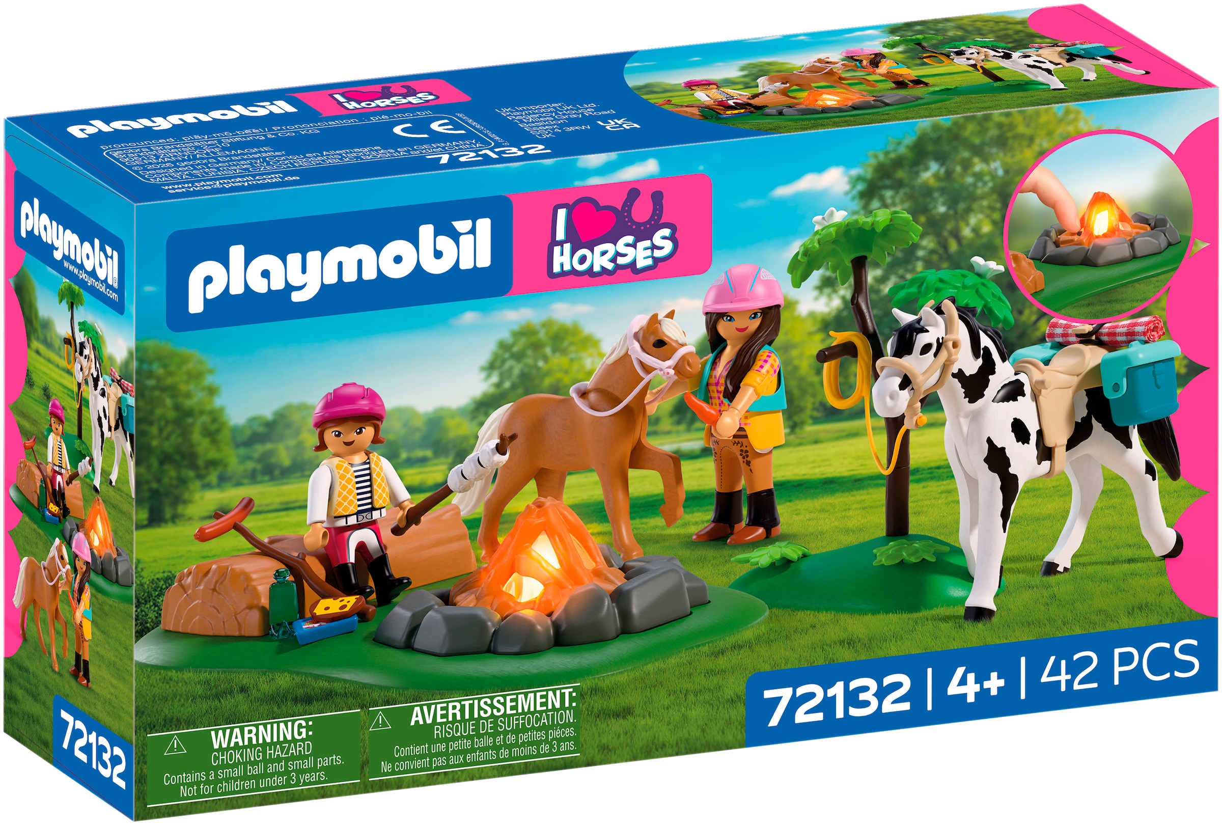 Playmobil® 1100000002199 »Reitausflug mit Lagerfeuer (72132), I Love Horses« Made in Europe