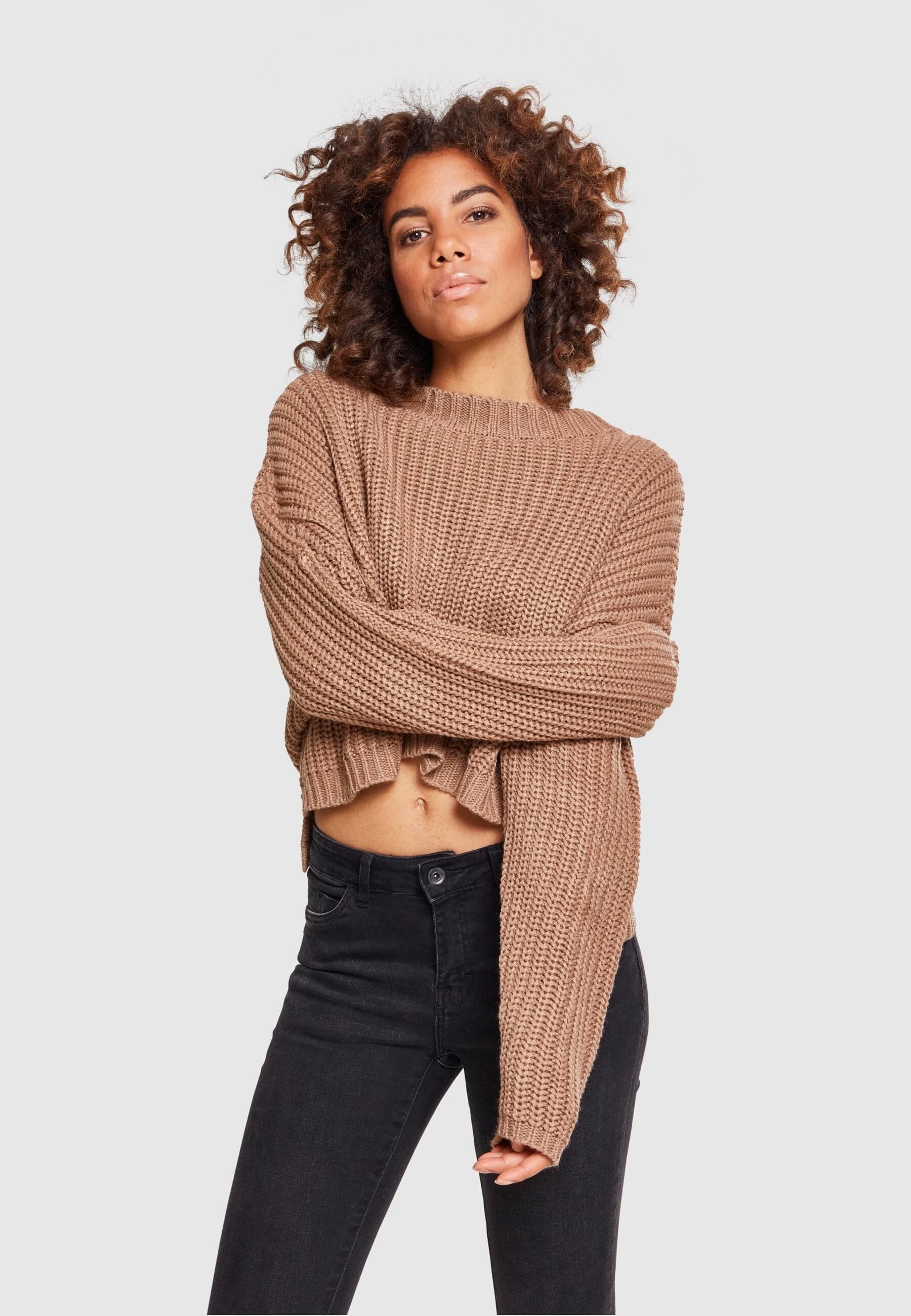 Thumbnail - URBAN CLASSICS Rundhalspullover "Urban Classics Damen Ladies Wide Oversize Sweater" 1 Stk. tlg.