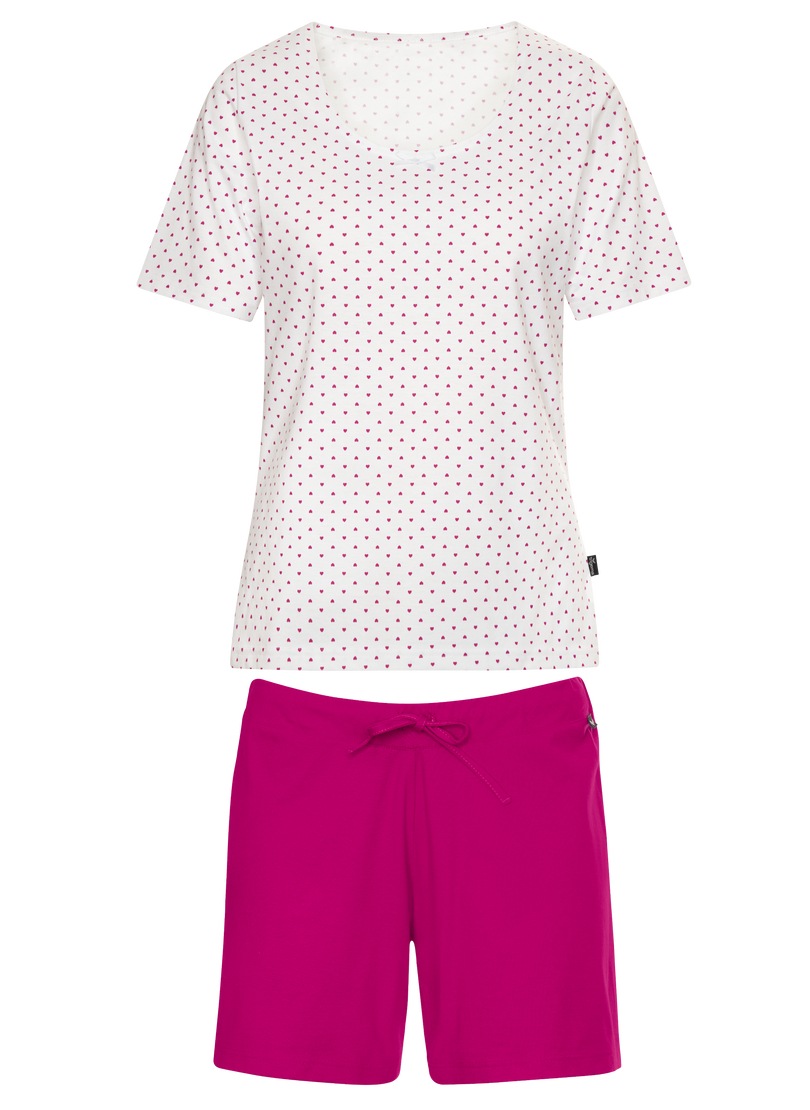 Trigema Schlafanzug "TRIGEMA Kurzer Schlafanzung mit Herzchen-Muster", 1 St günstig online kaufen