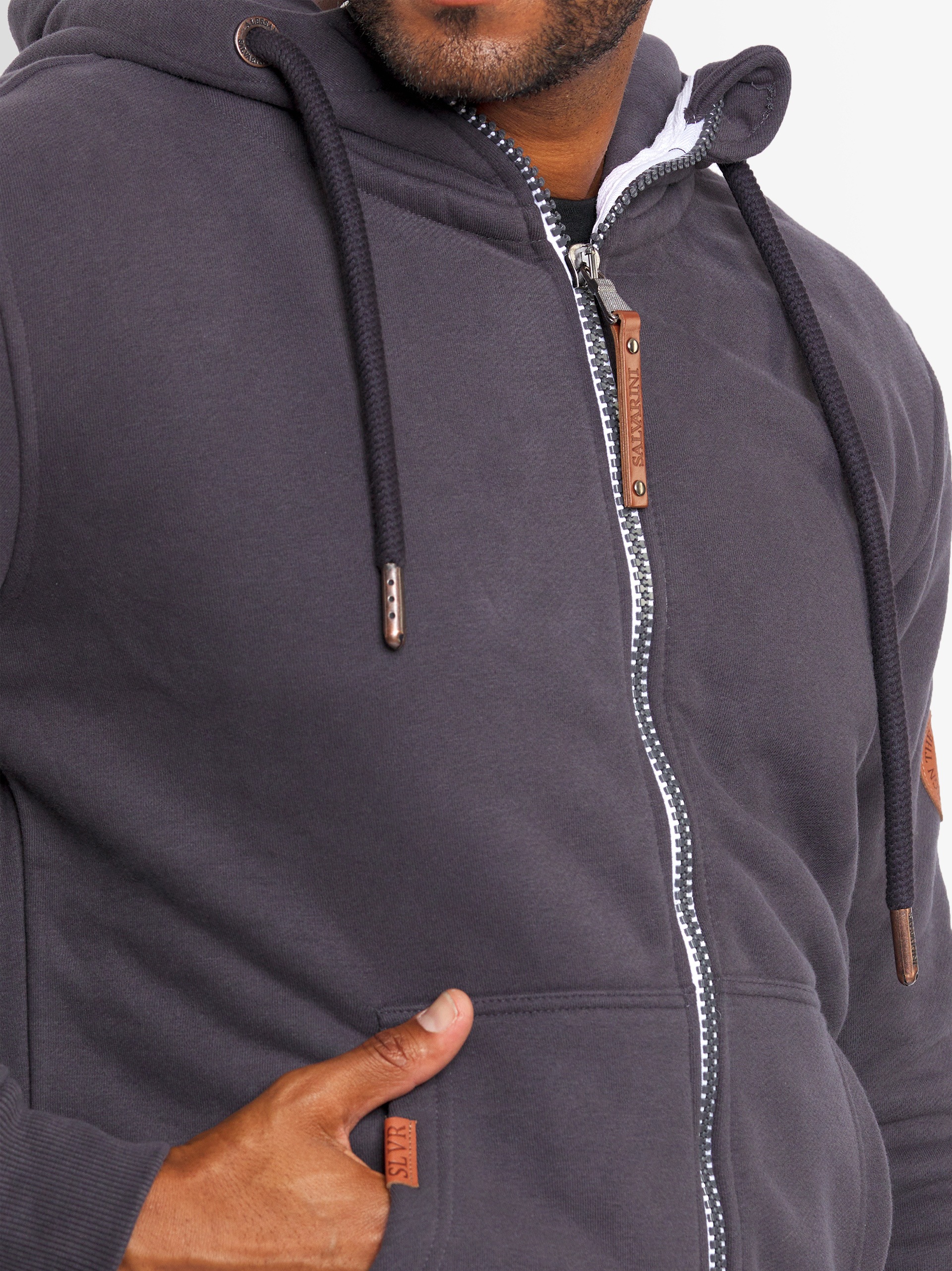 Alessandro Salvarini Sweatjacke »ASGeenio«, mit hohem Kragen