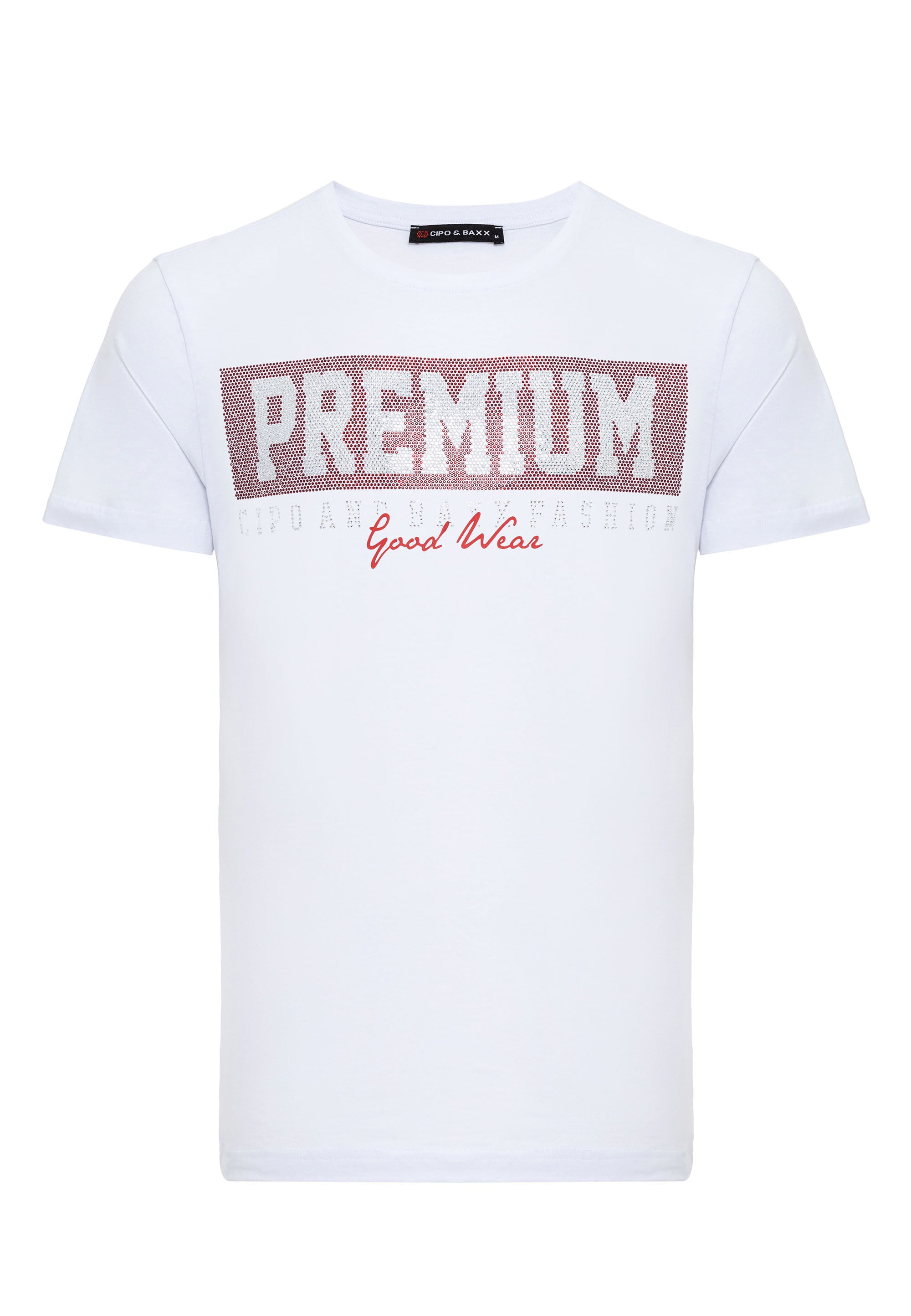 Cipo & Baxx T-Shirt »T-Shirt«, mit lässigem Brustprint-Design