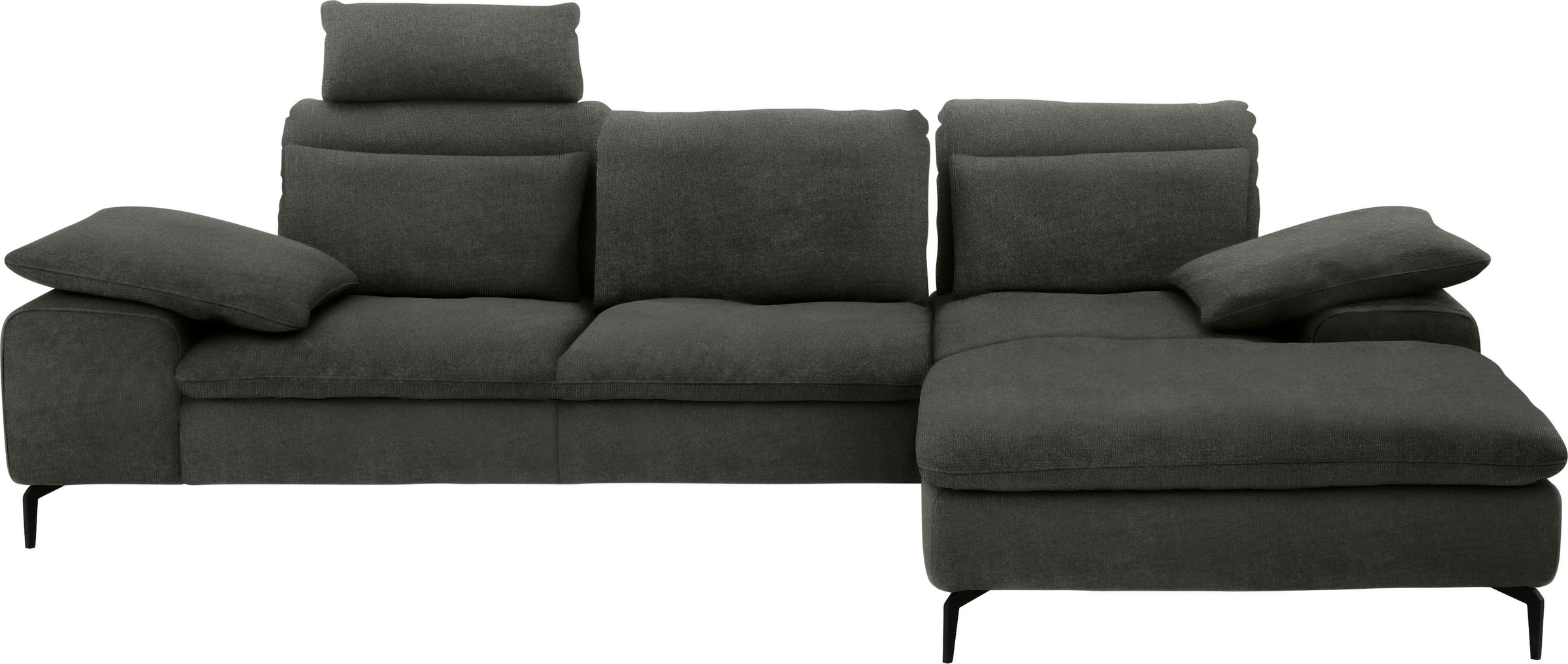 W.SCHILLIG Ecksofa »valentinoo, Designsofa, bequem, elegant und zeitlos, L-Form« inklusive Hocker, mit Sitztiefenverstellung, Breite 299 cm