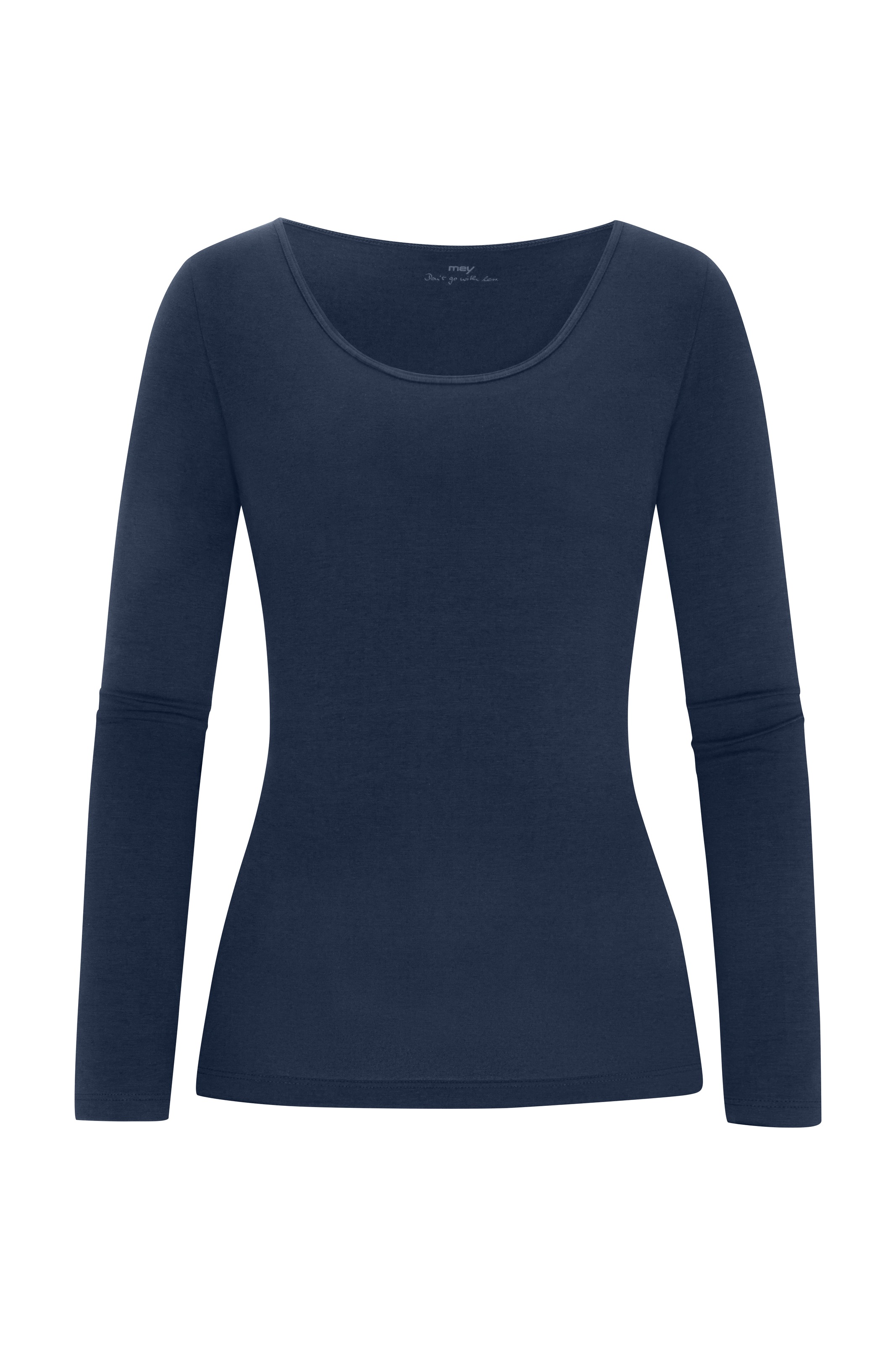 Mey Langarmshirt »COTTON PURE«, Tiefer Rundhalsausschnitt