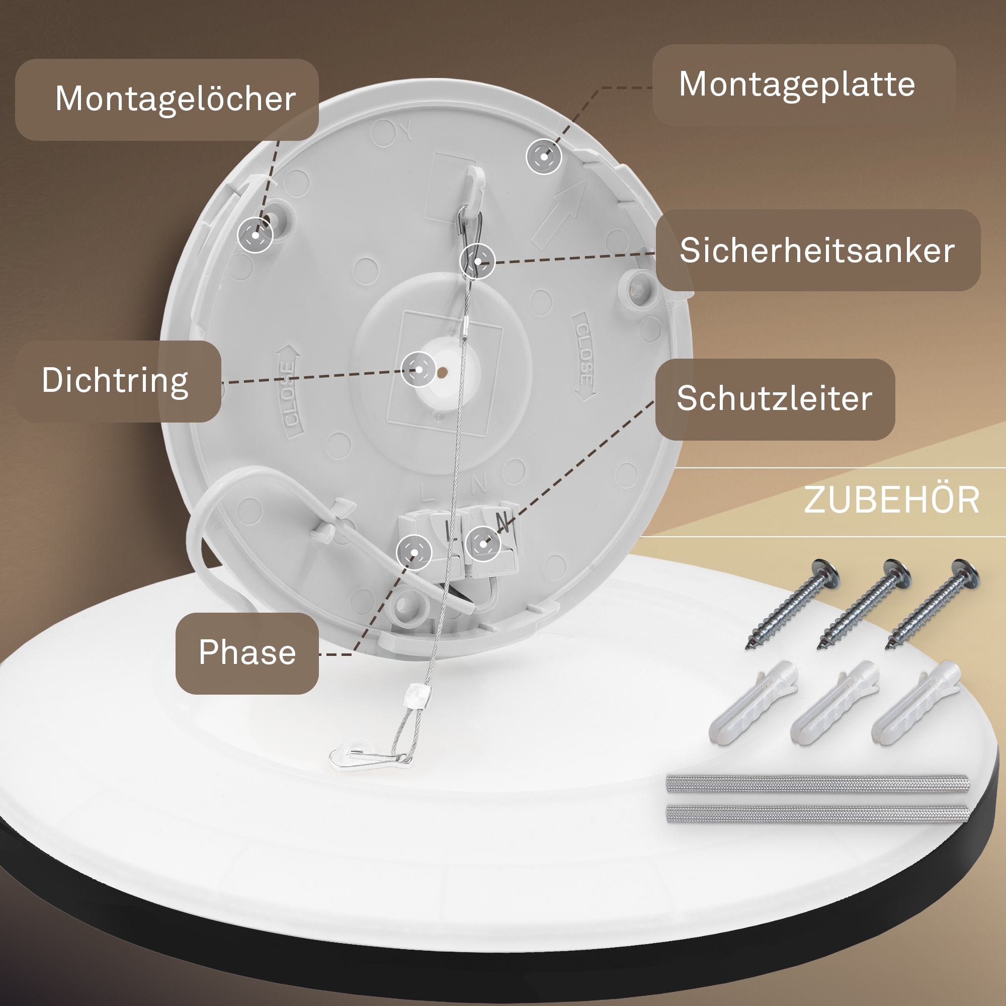 B.K.Licht LED Panel »SHALLOW« LED-Board 1 Stk. Neutralweiß 24x3 cm, Badlampe, Badezimmer, Küche, Wohnzimmer