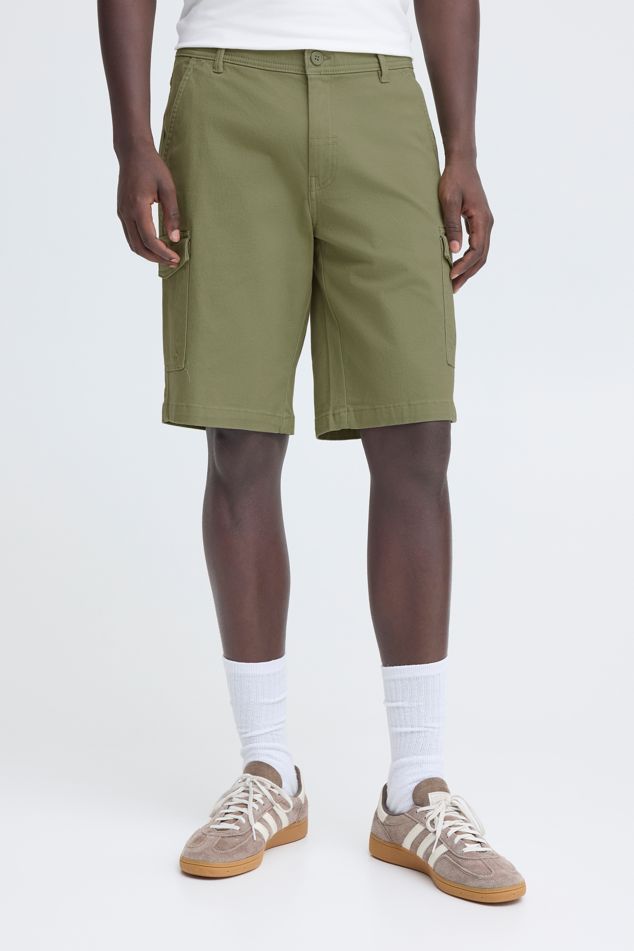 Blend Shorts "BHMASON SLIM/REG CARGO SHORTS" mit Markenlabel, aus Baumwollmischung, Regular Fit, elastisch