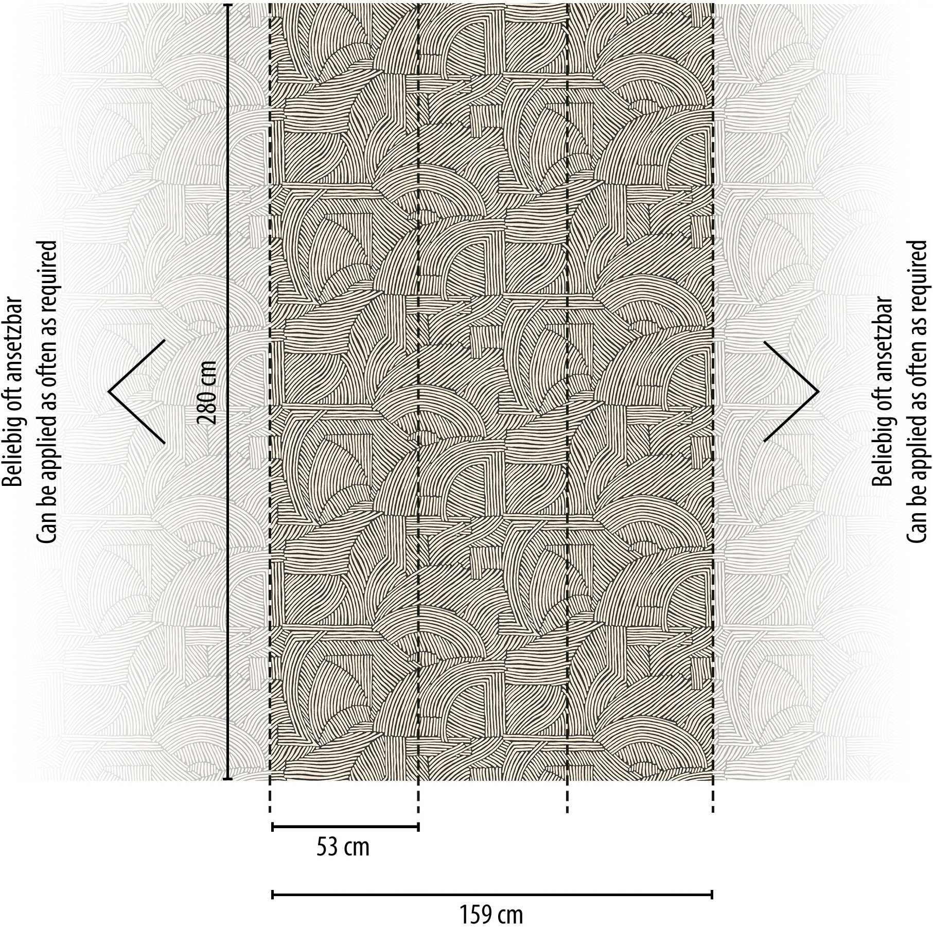 living walls Fototapete »The Wall 4 Graphics – Geometrische 3D-Formen Vlies-Fototapete« 3D-Optik | geometrisch | matt leicht strukturiert Geometrische 3D-Formen mit markanter 3D-Wirkung