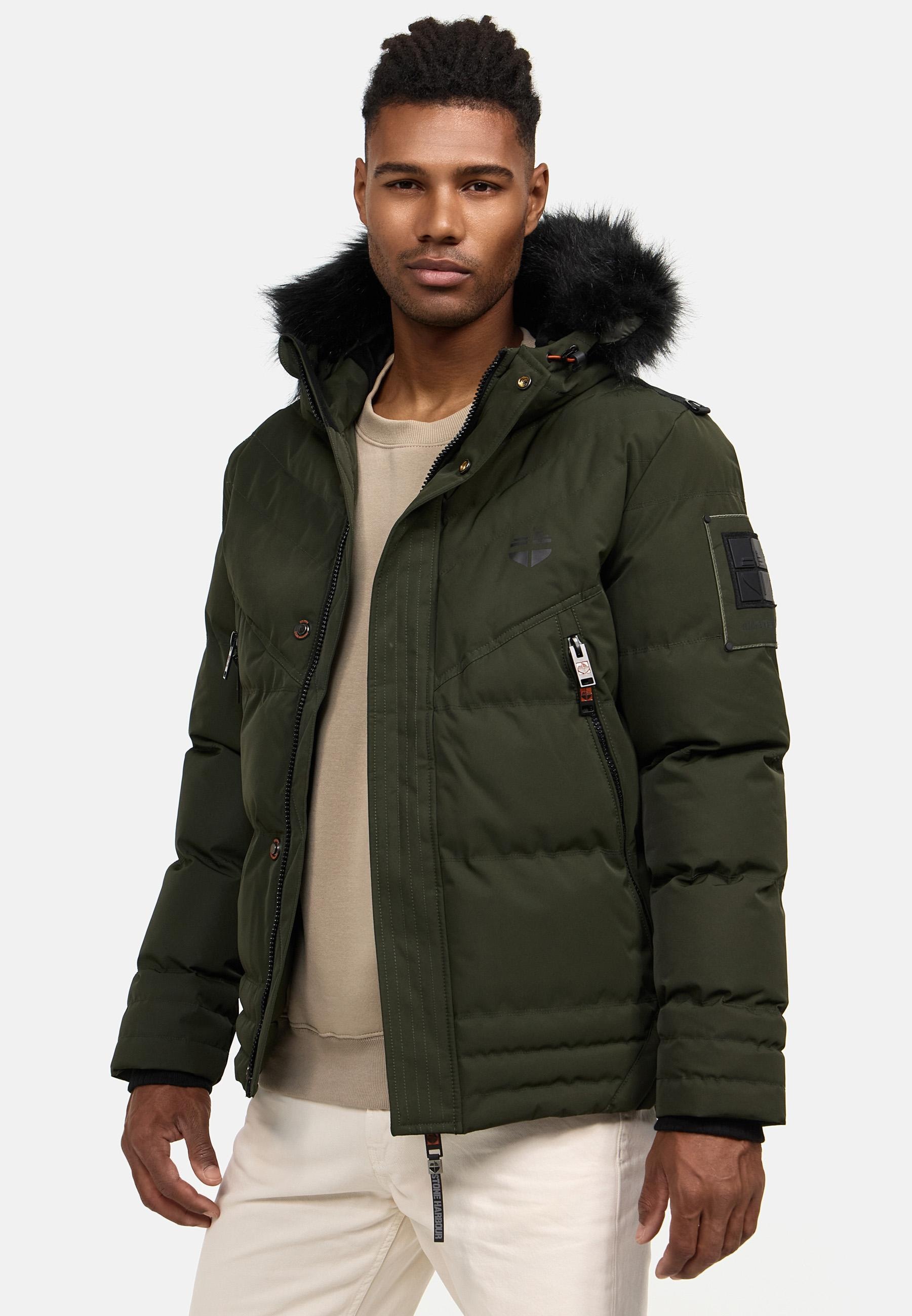 Stone Harbour Steppjacke »Romaan«, mit Kapuze, gesteppte Winterjacke mit Kapuze