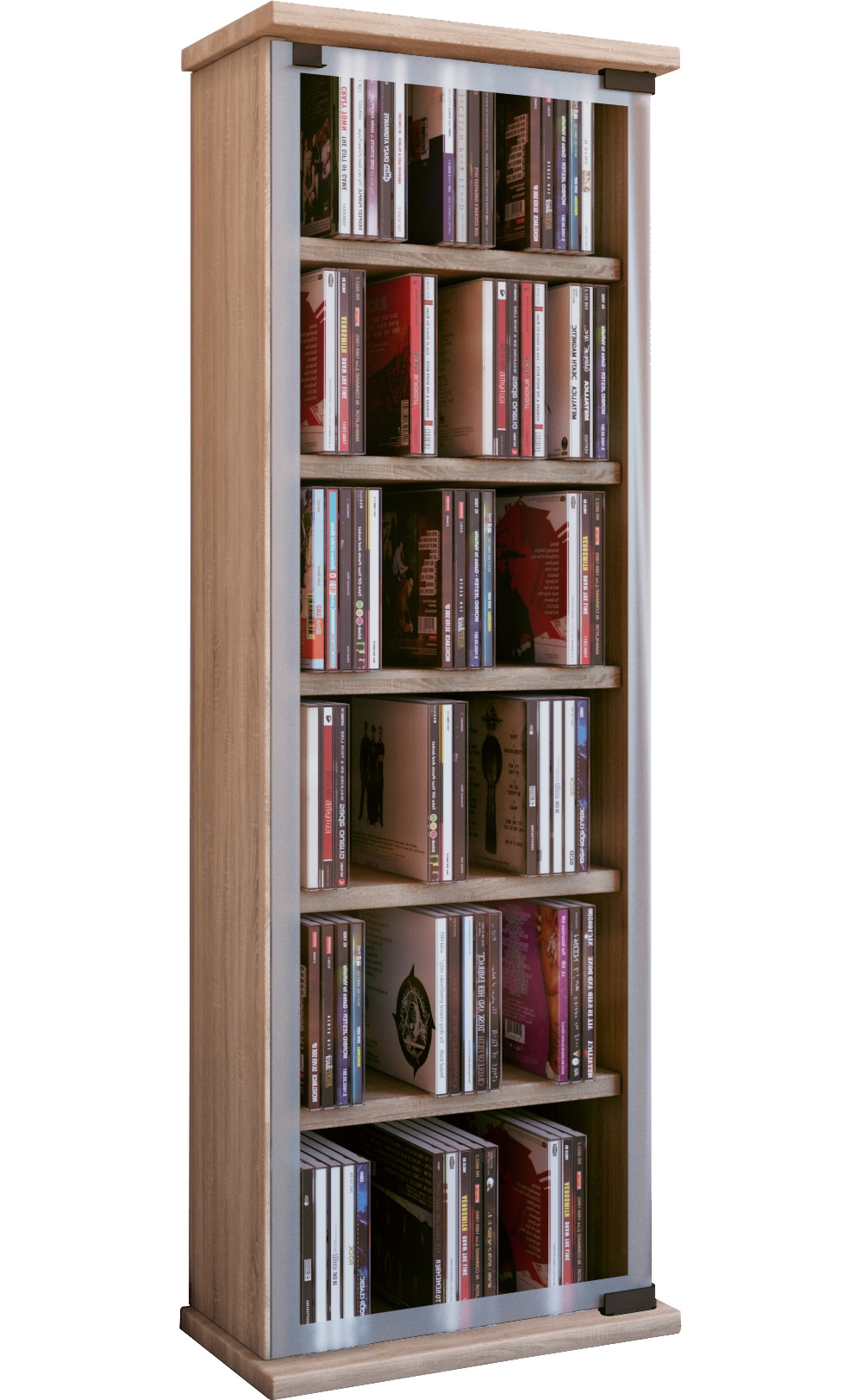 VCM Media-Regal "Holz CD DVD Stand Regal Schrank Classic Glastür" günstig online kaufen